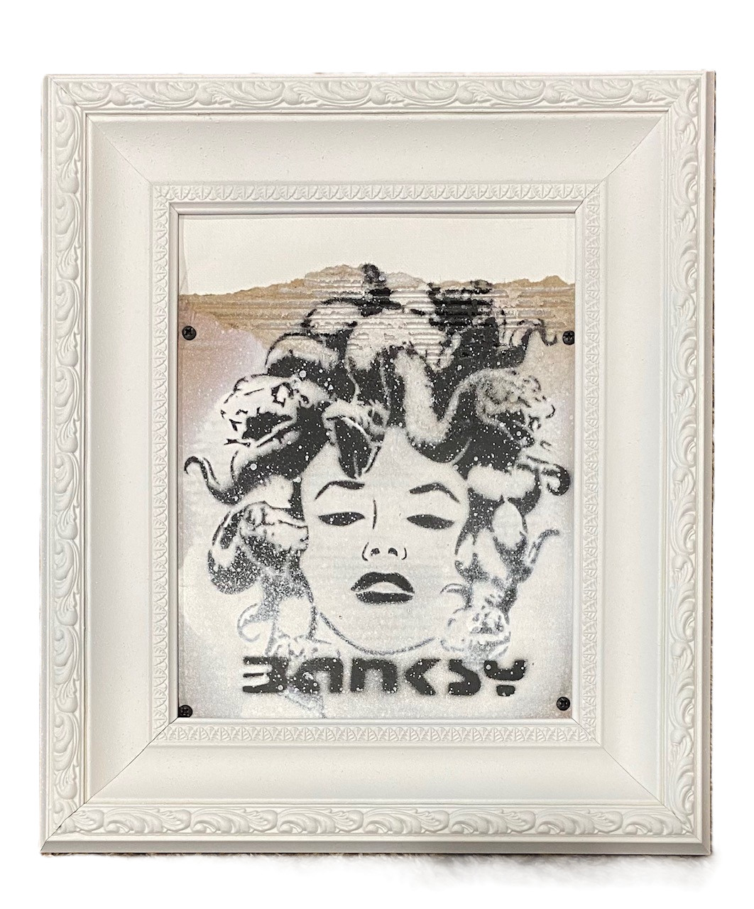 Banksy London Graffiti Art Medusa Painting 12x14