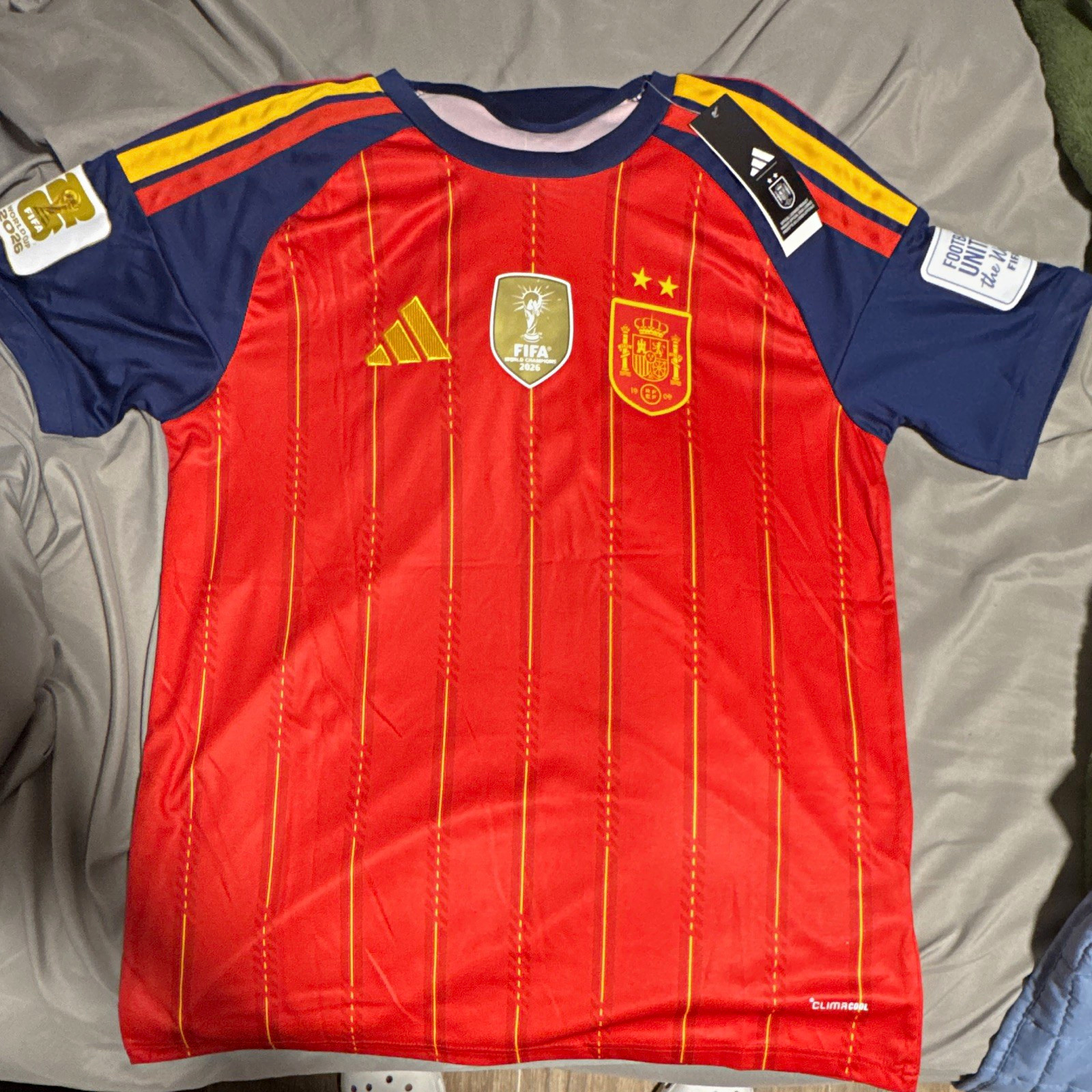 adidas World Cup 2026 Spain Jersey, Fan Version Size Large, True to size. adidas World Cup 2026 Spain Jersey, Fan Version Size Large, True to size.