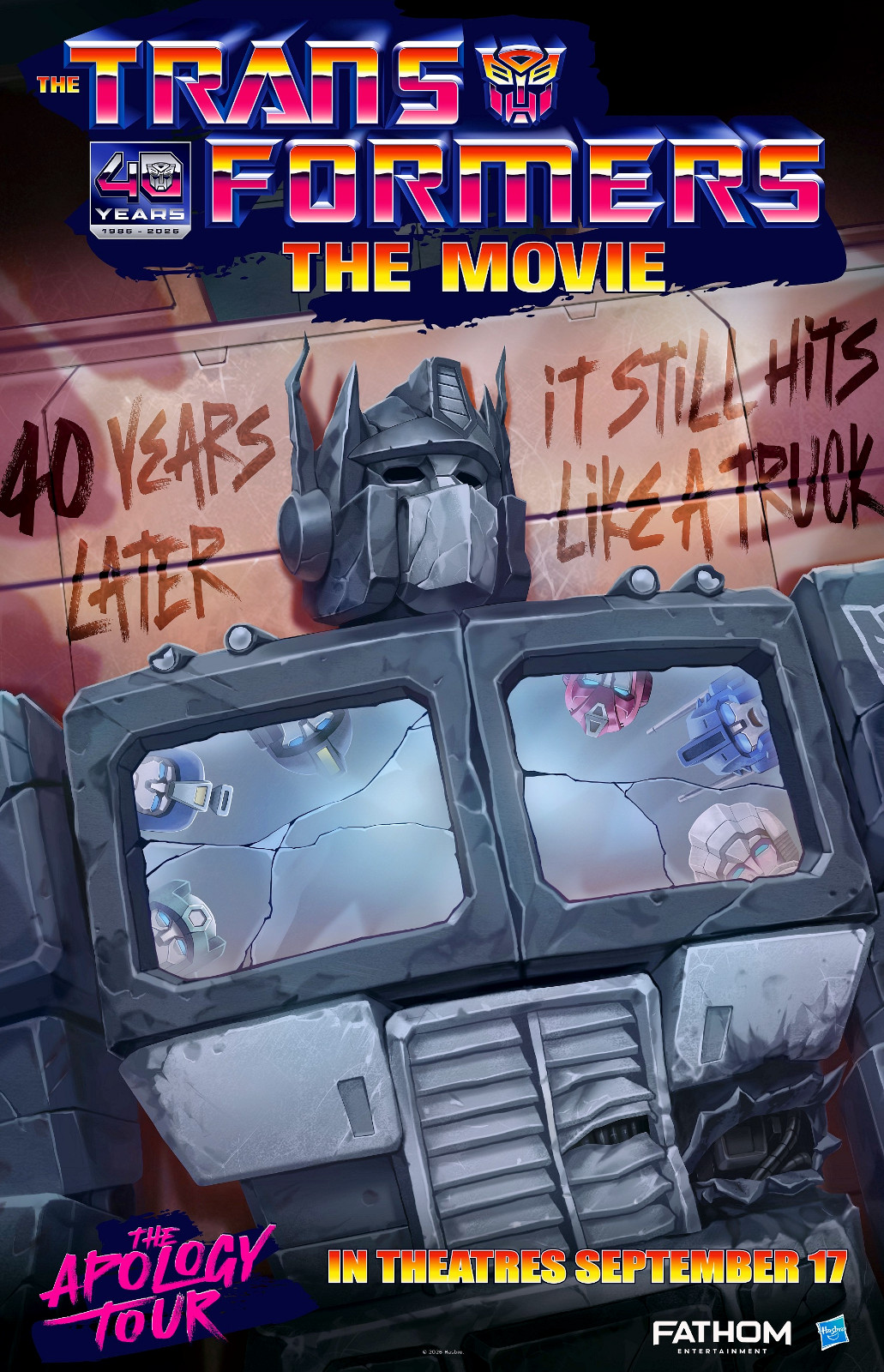 2026 Transformers The Movie 40th Anniversary Poster 11x17 Apology