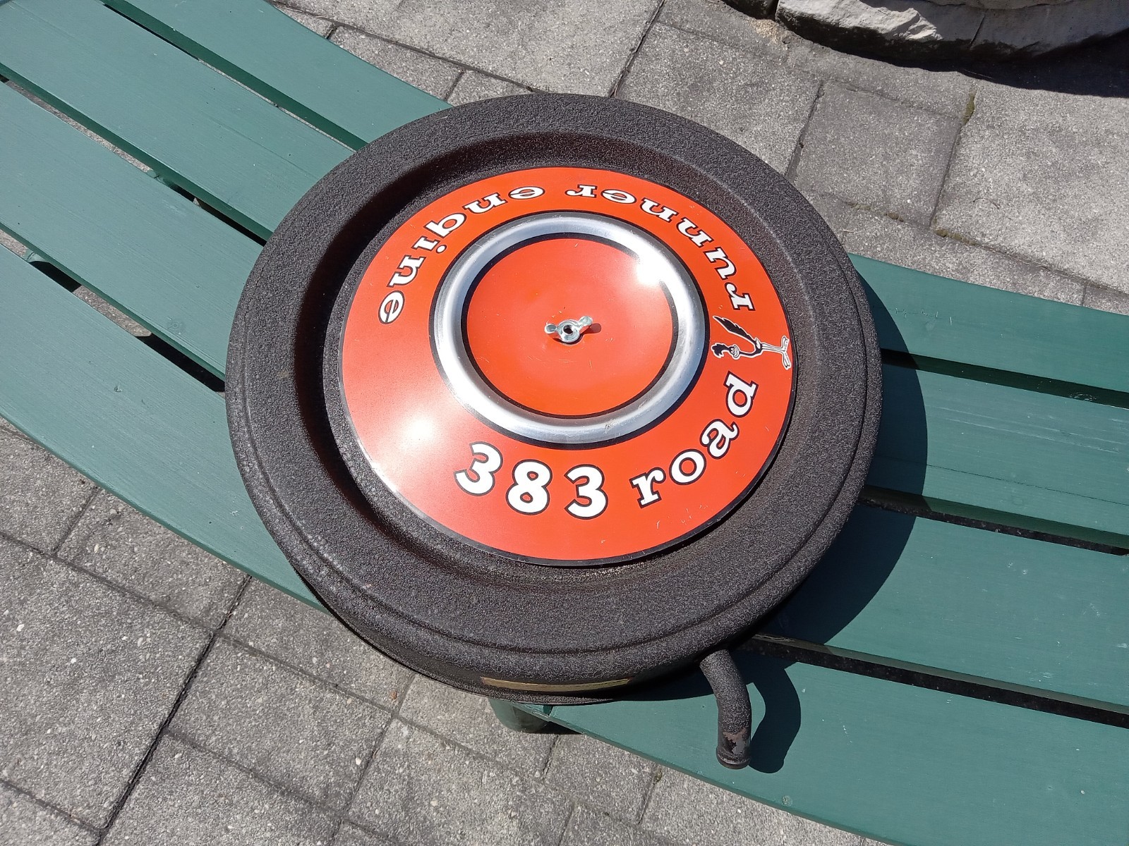 rare 1969 road runner unsilenced Mopar air cleaner original with orange pie tin rare 1969 road runner unsilenced Mopar air cleaner original with orange pie tin