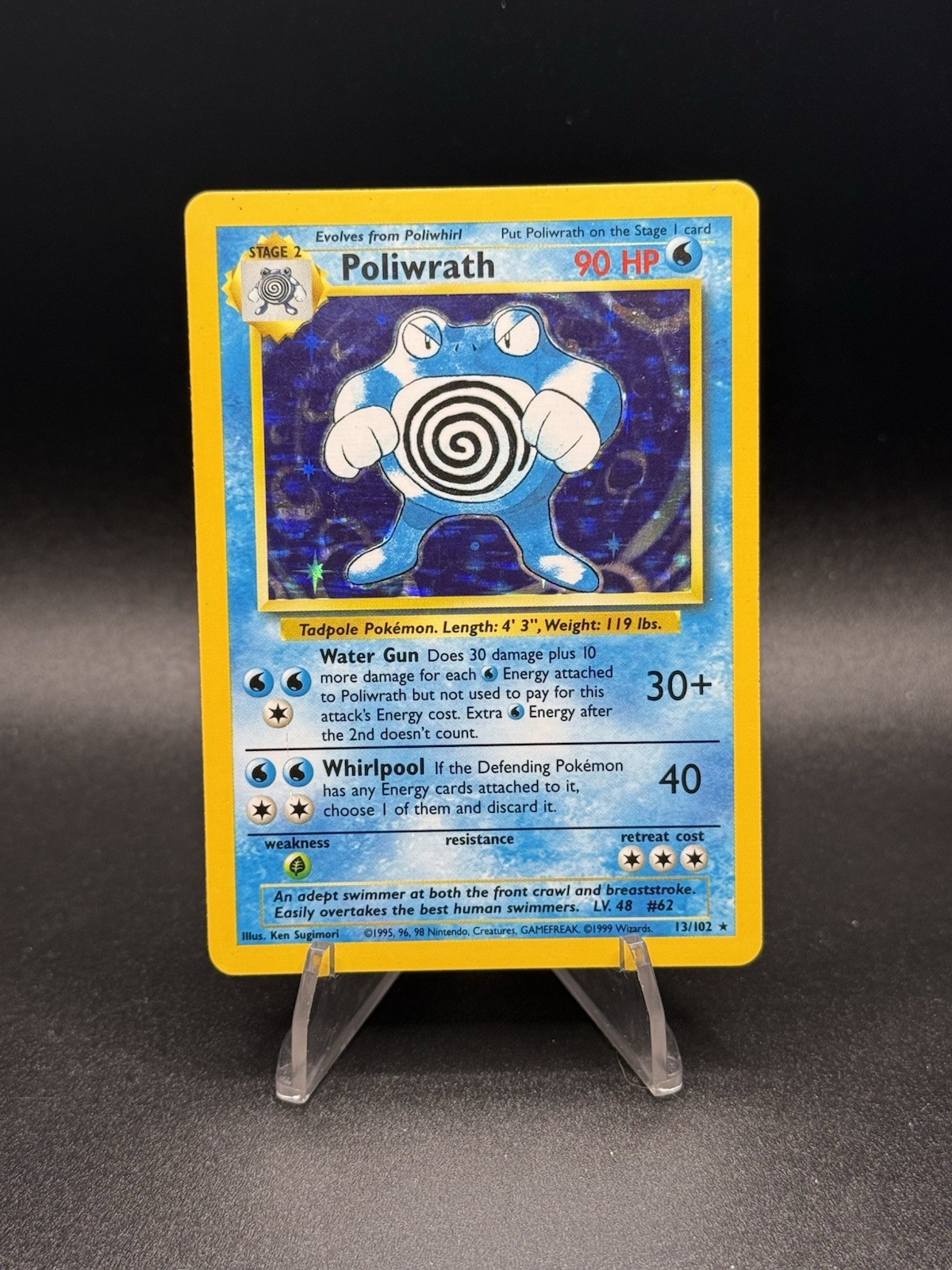 Pokemon Poliwrath 013/102 Base Set Holo