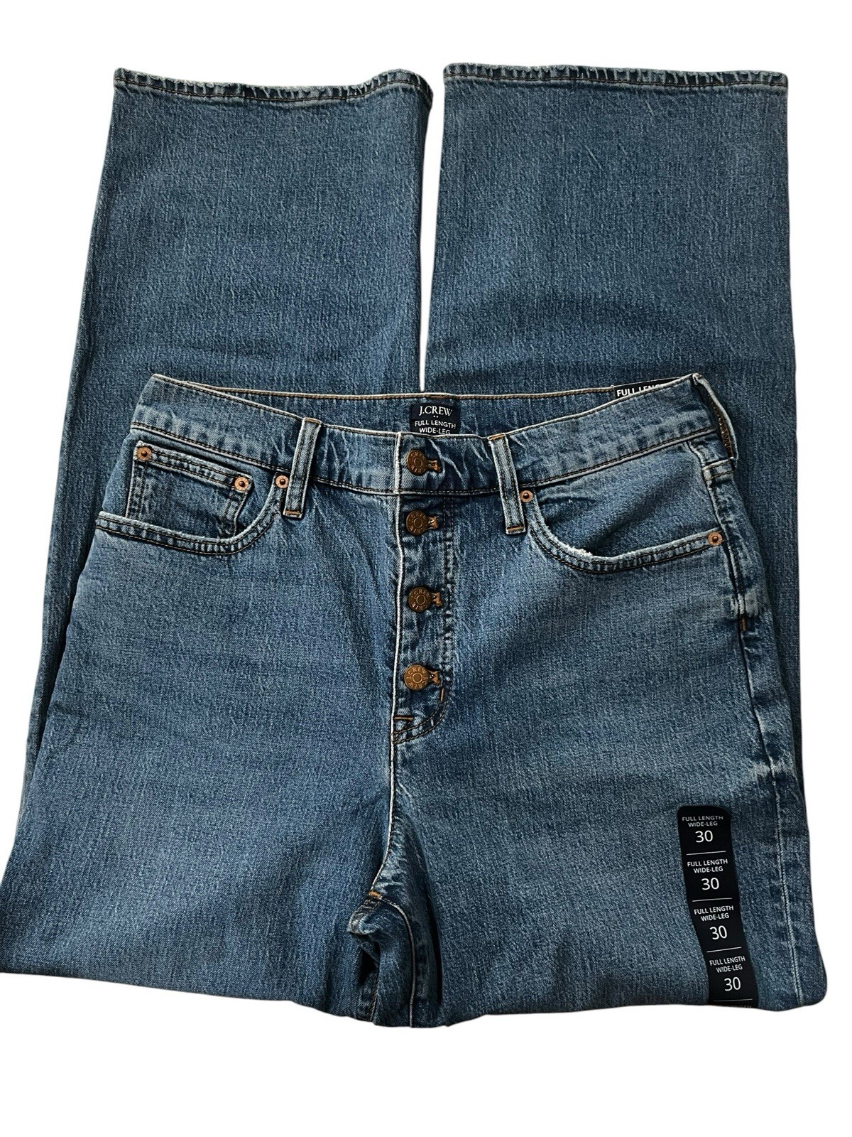 J Crew Full Length Wide leg Jeans Women\'s size 30 NWT