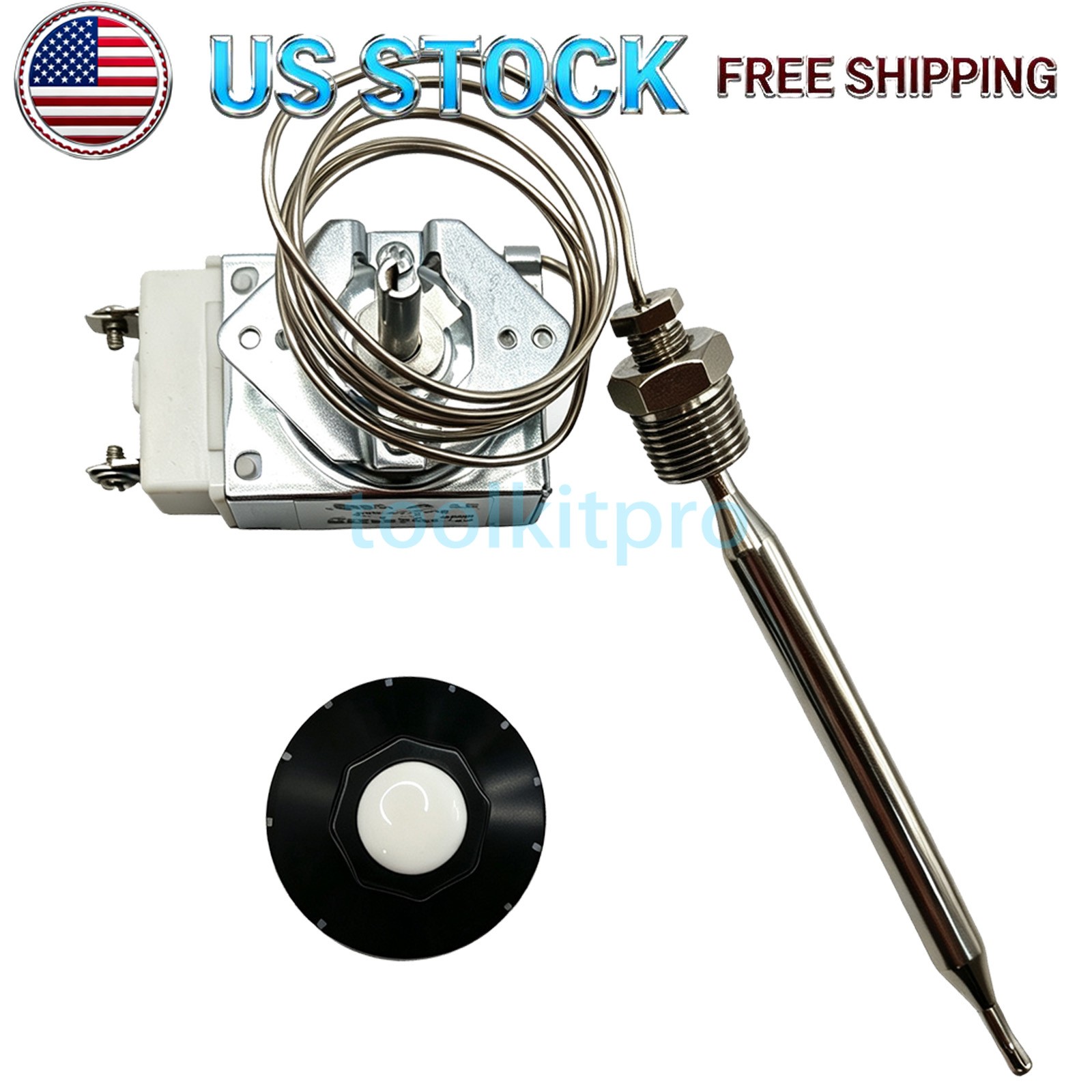 RX-2-24 Fryer Thermostat 3/8 in MPT 200-400F range For Robertshaw and Adcraft