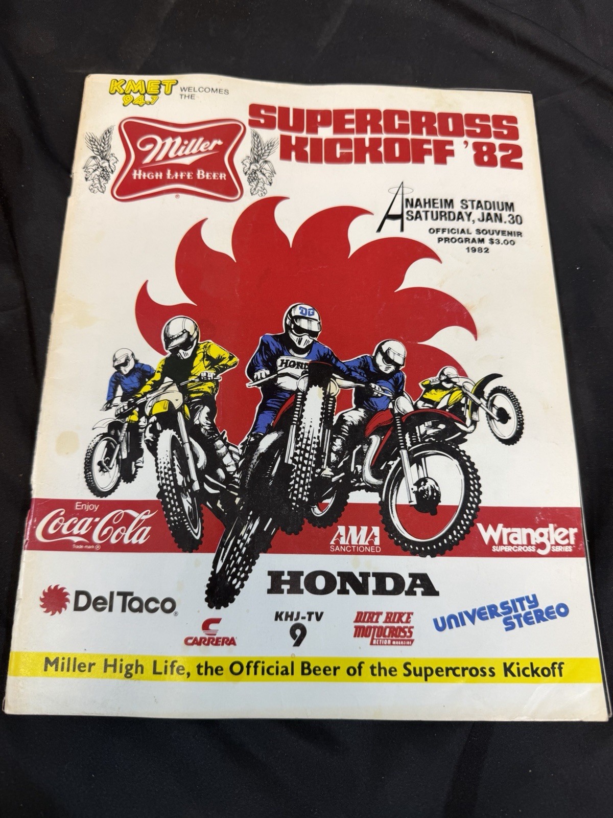 Vintage 1982 Supercross Kickoff Anaheim Stadium Official Souvenir Program Vintage 1982 Supercross Kickoff Anaheim Stadium Official Souvenir Program