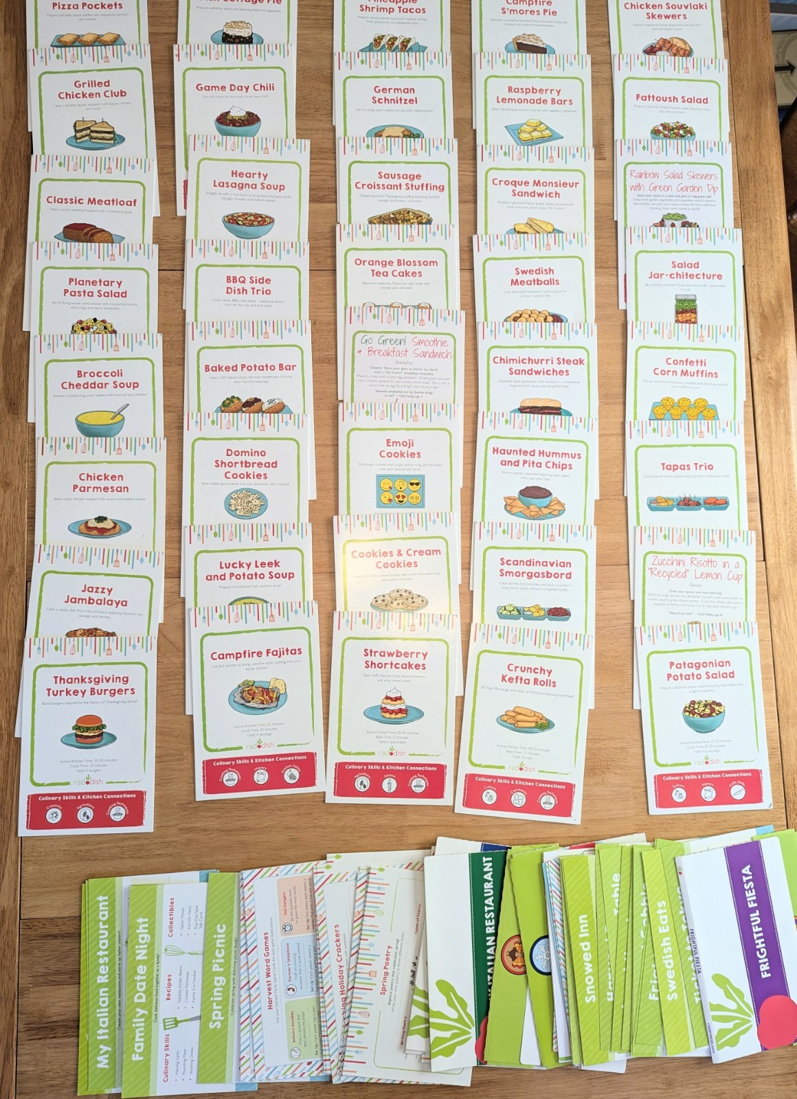 LOT-40 Raddish Kids Cooking Recipe Cards, including apron and patches LOT-40 Raddish Kids Cooking Recipe Cards, including apron and patches