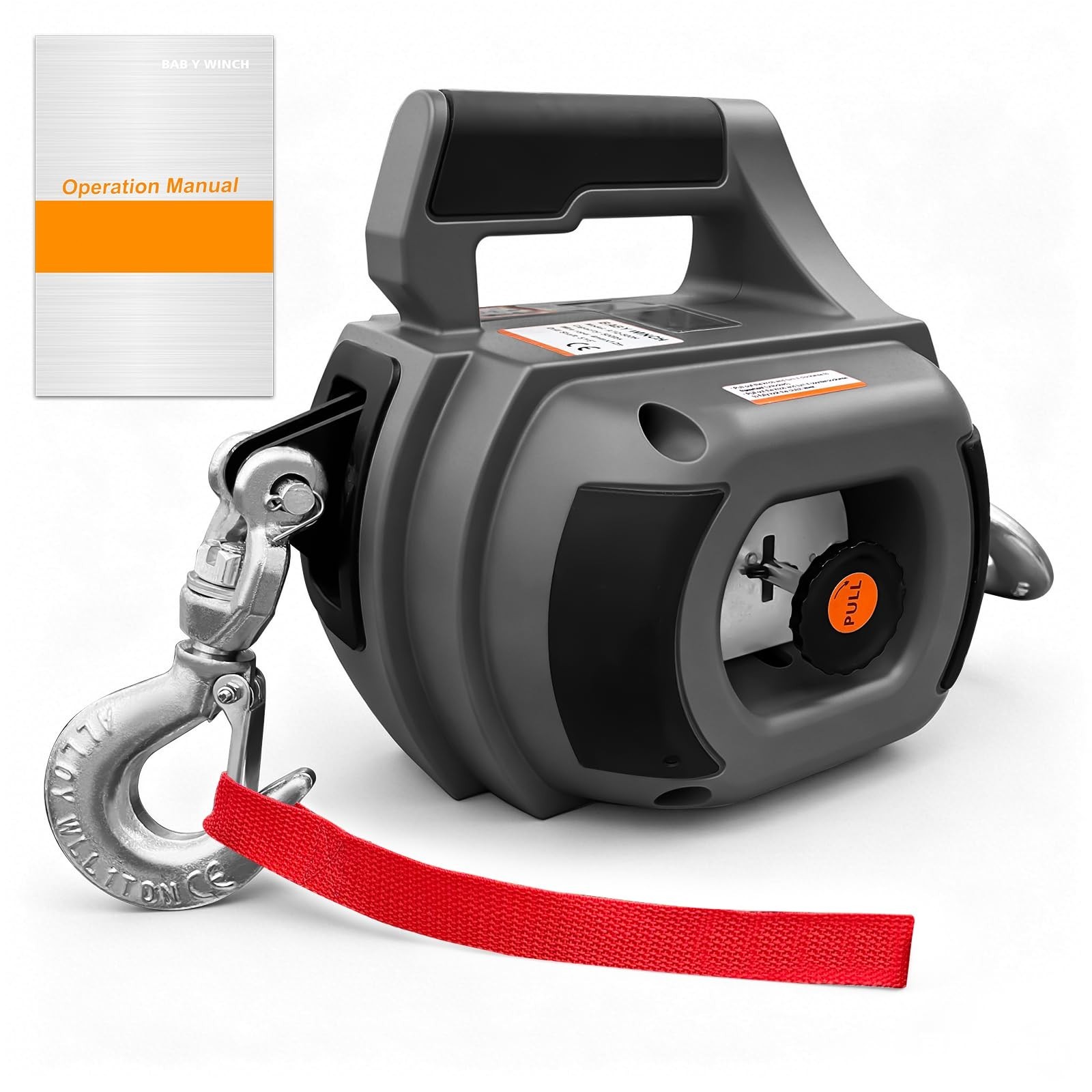 1000LBS Drill Powered Portable Handheld Winch 40FT, Anti-twist Alloy Steel Cable 1000LBS Drill Powered Portable Handheld Winch 40FT, Anti-twist Alloy Steel Cable