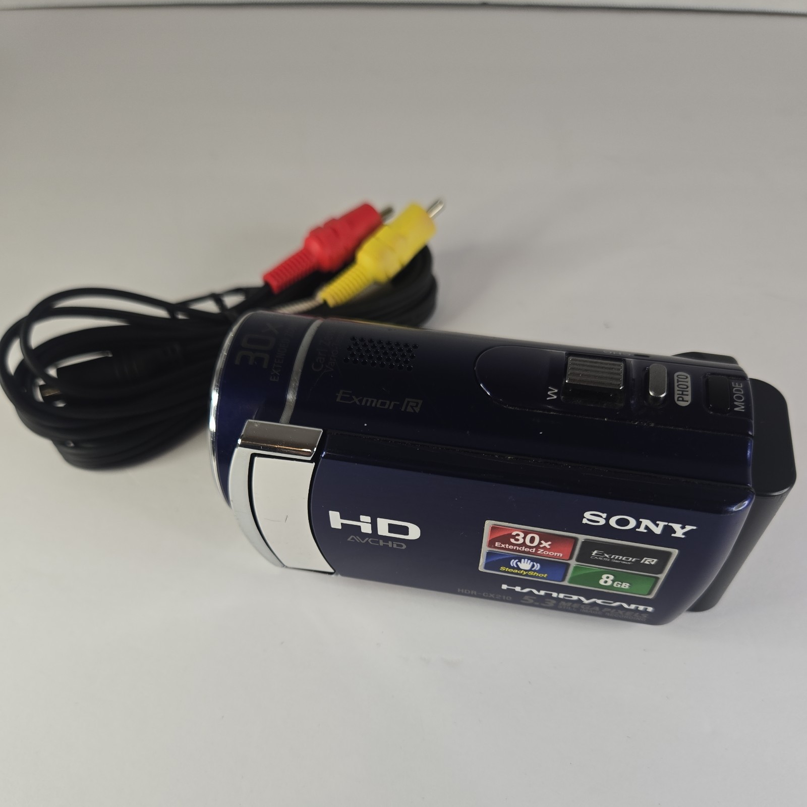 Sony Handycam HDR-CX210 Blue HD Camcorder - Tested & Working