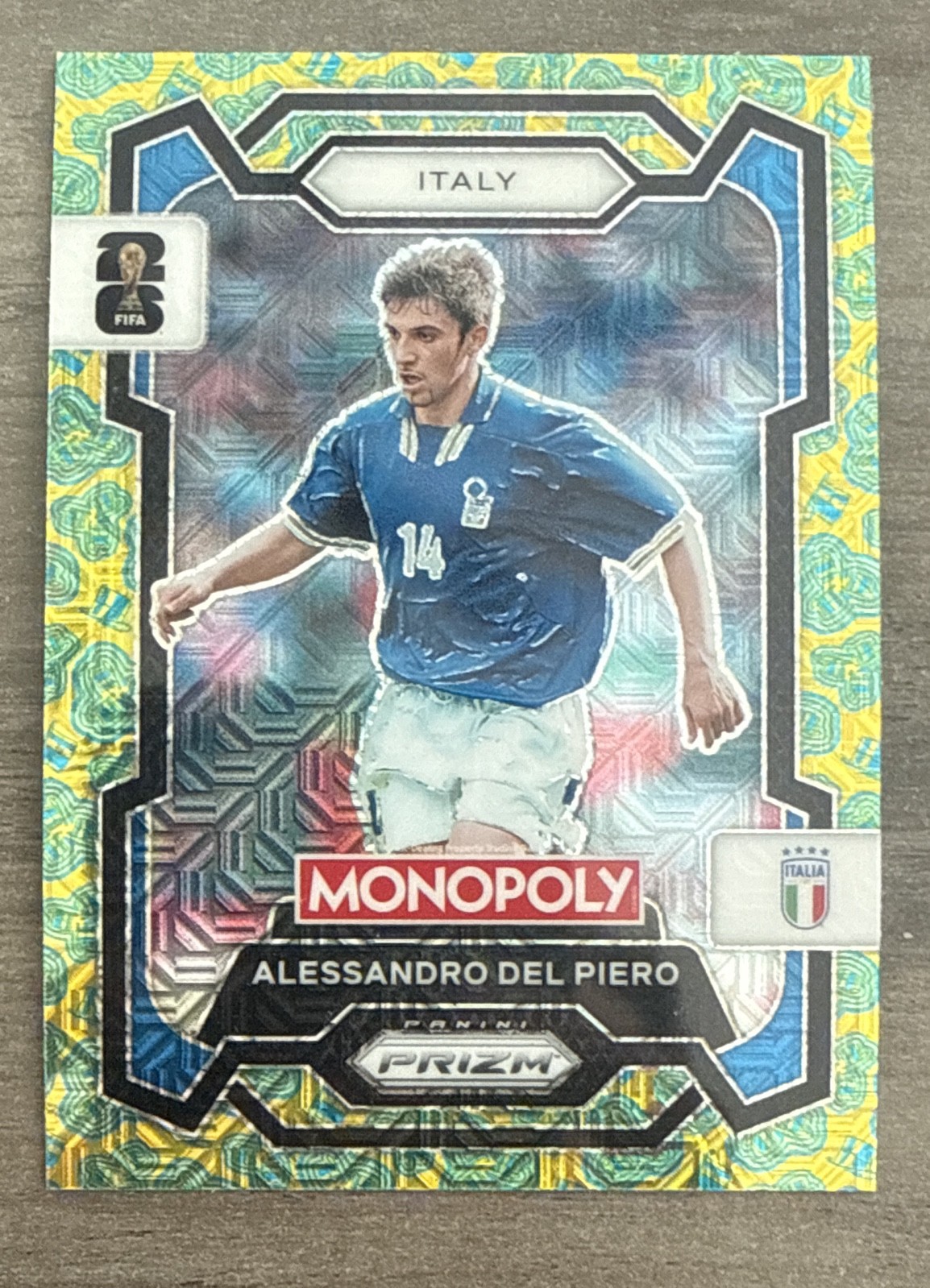 2026 Panini Prizm Monopoly World Cup Alessandro Del Piero #39 Hat Trick Mojo