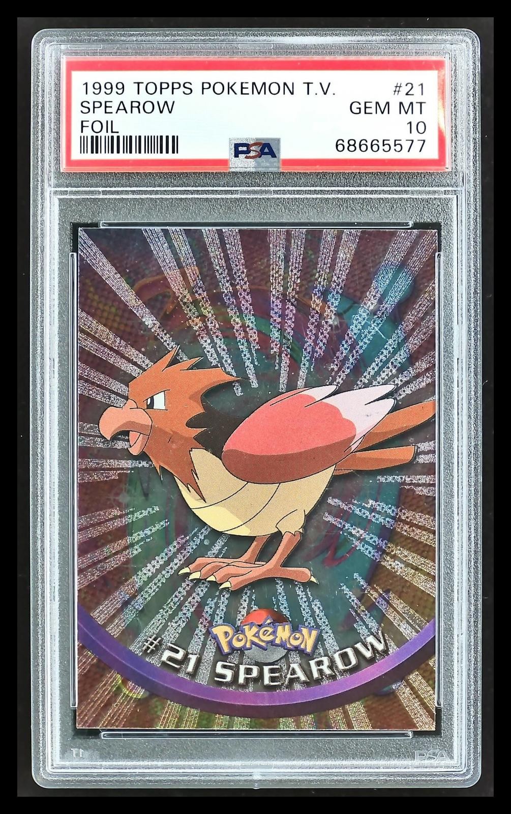 Spearow 21 Foil Pokemon Topps Tv PSA 10