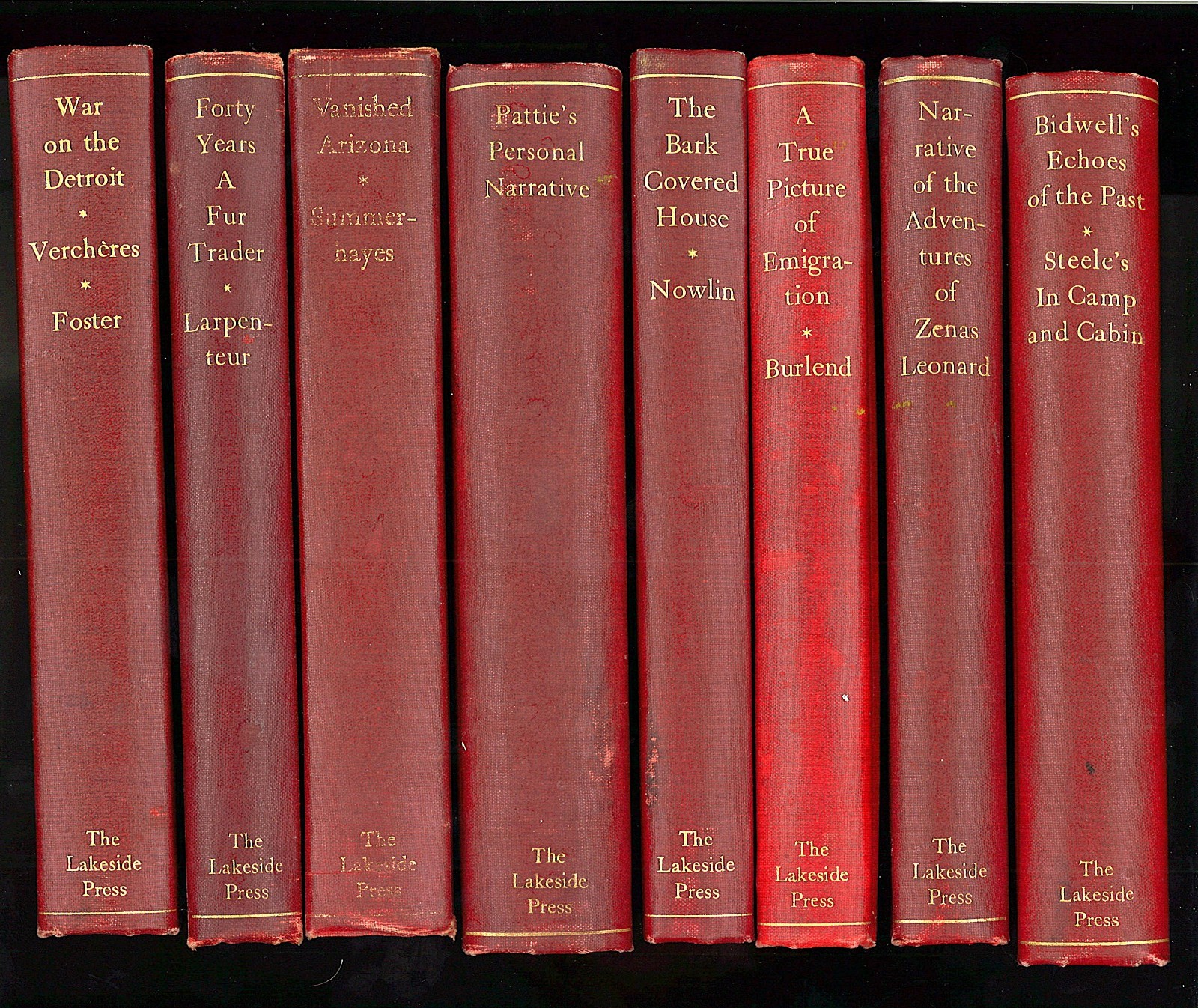 Vintage 8 Early Volumes The Lakeside Press Classics 1928-1940 Good Condition
