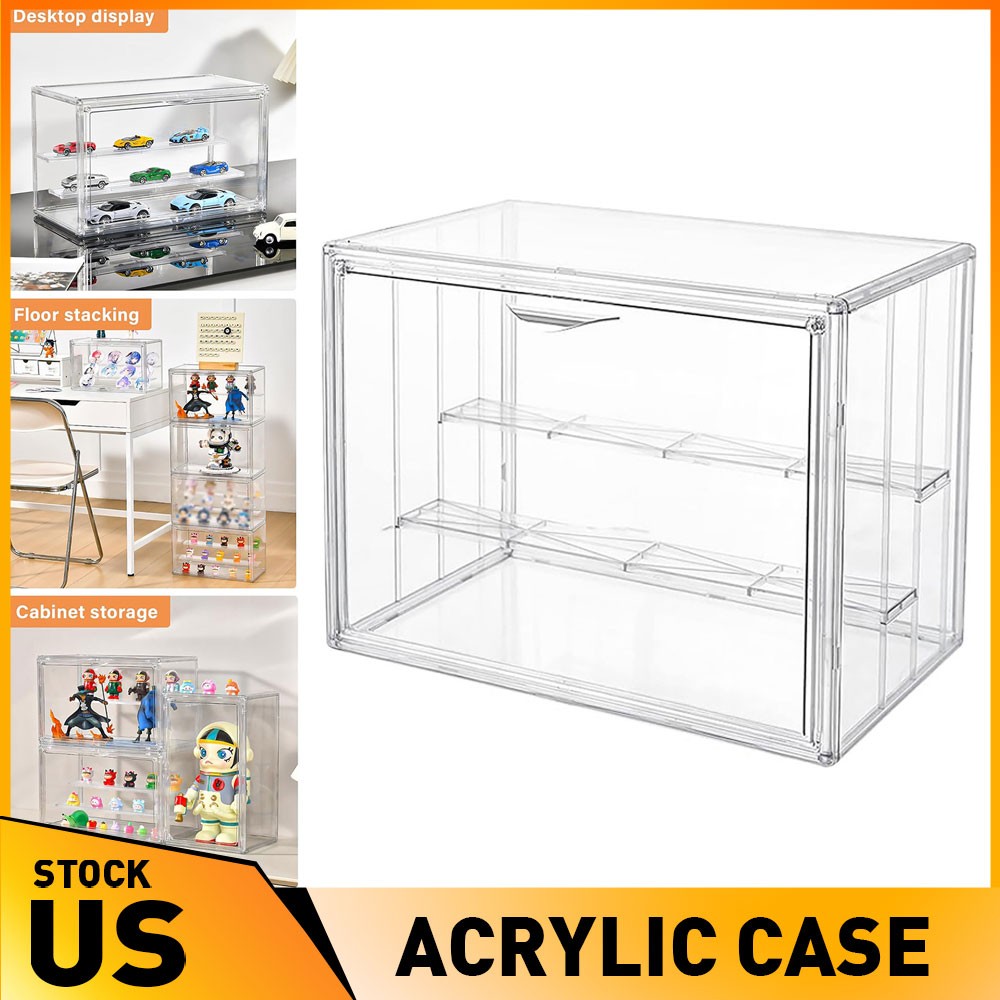 Display Figurine Box Clear Acrylic Figure Stand Cases Toy Figure Display