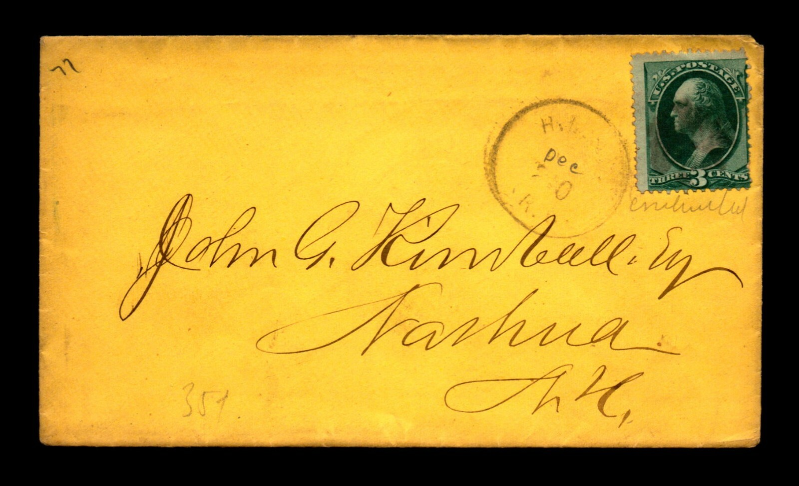 1800s H P? & B? F? RR Cover / Very Weak Strike  - L22485