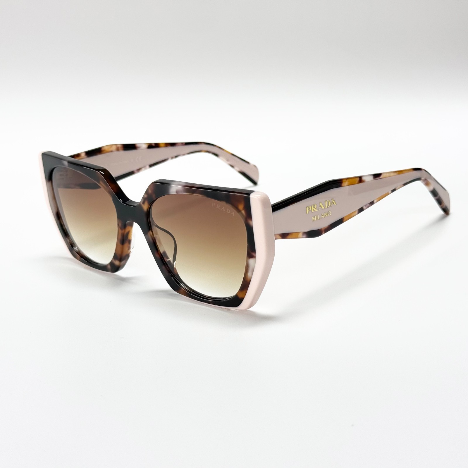 Prada SPR15W Oversized Square Sunglasses Tortoiseshell Pink 54-19-140 Prada SPR15W Oversized Square Sunglasses Tortoiseshell Pink 54-19-140