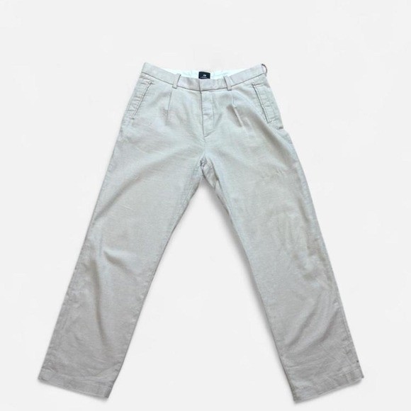 H&M Men\'s Beige Relaxed Fit Pleated Pants 31 H&M Men\'s Beige Relaxed Fit Pleated Pants 31