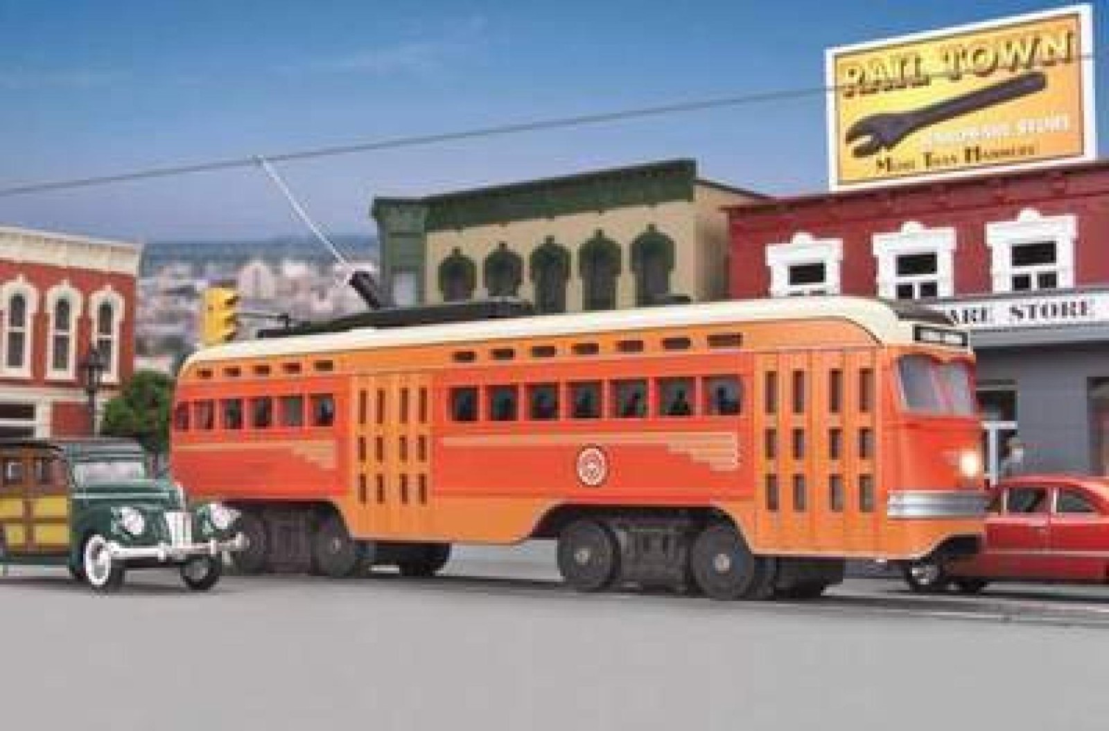 Rail King by MTH O Scale 30-2513-1 Pacific Electric Street Car w/Proto-Sound NIB