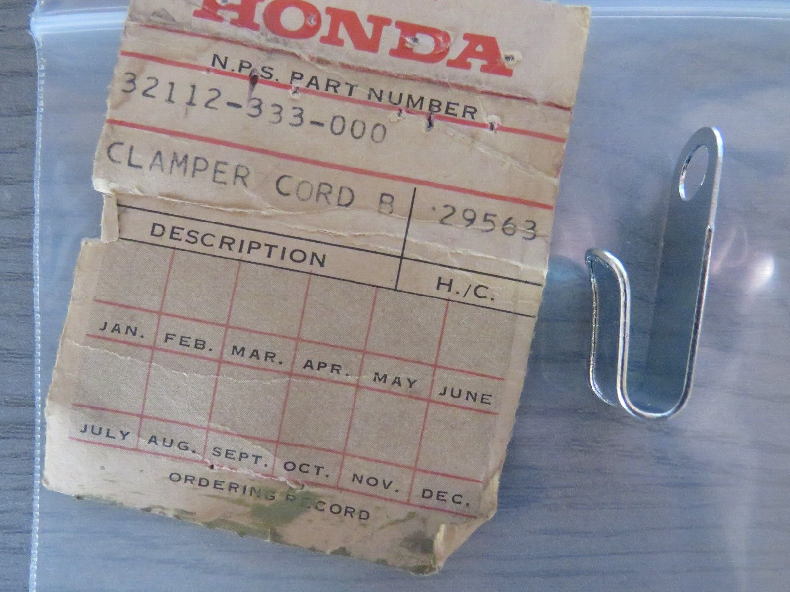 1968-1978 Honda CB350F CB400F CB500K NOS Points Wire Holder Clamp 32112-333-000