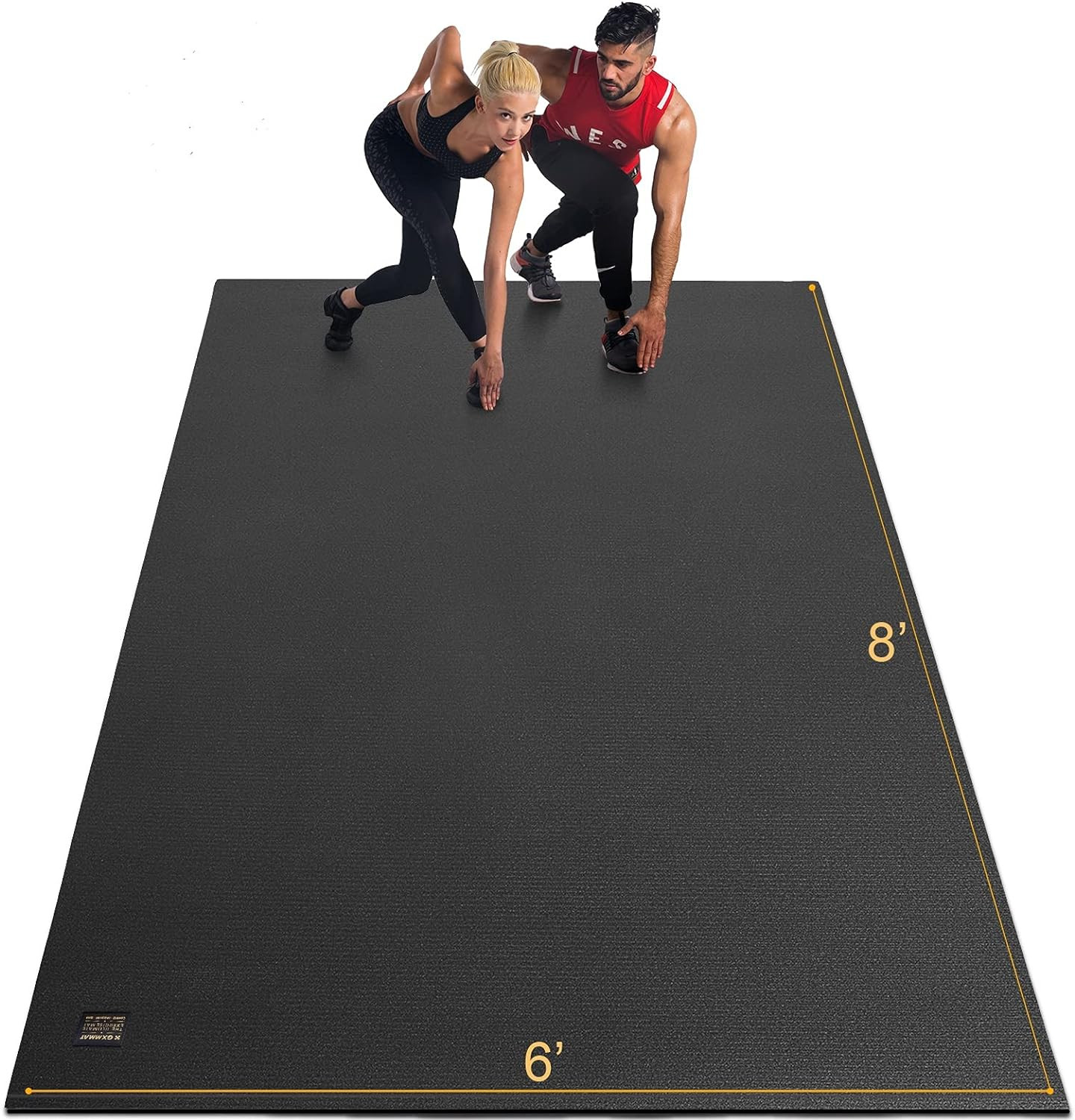 GXMMAT Extra Large Exercise Mat 16\'X6\'/12\'X6\'/10\'X6\'/8\'X6\'(7Mm)