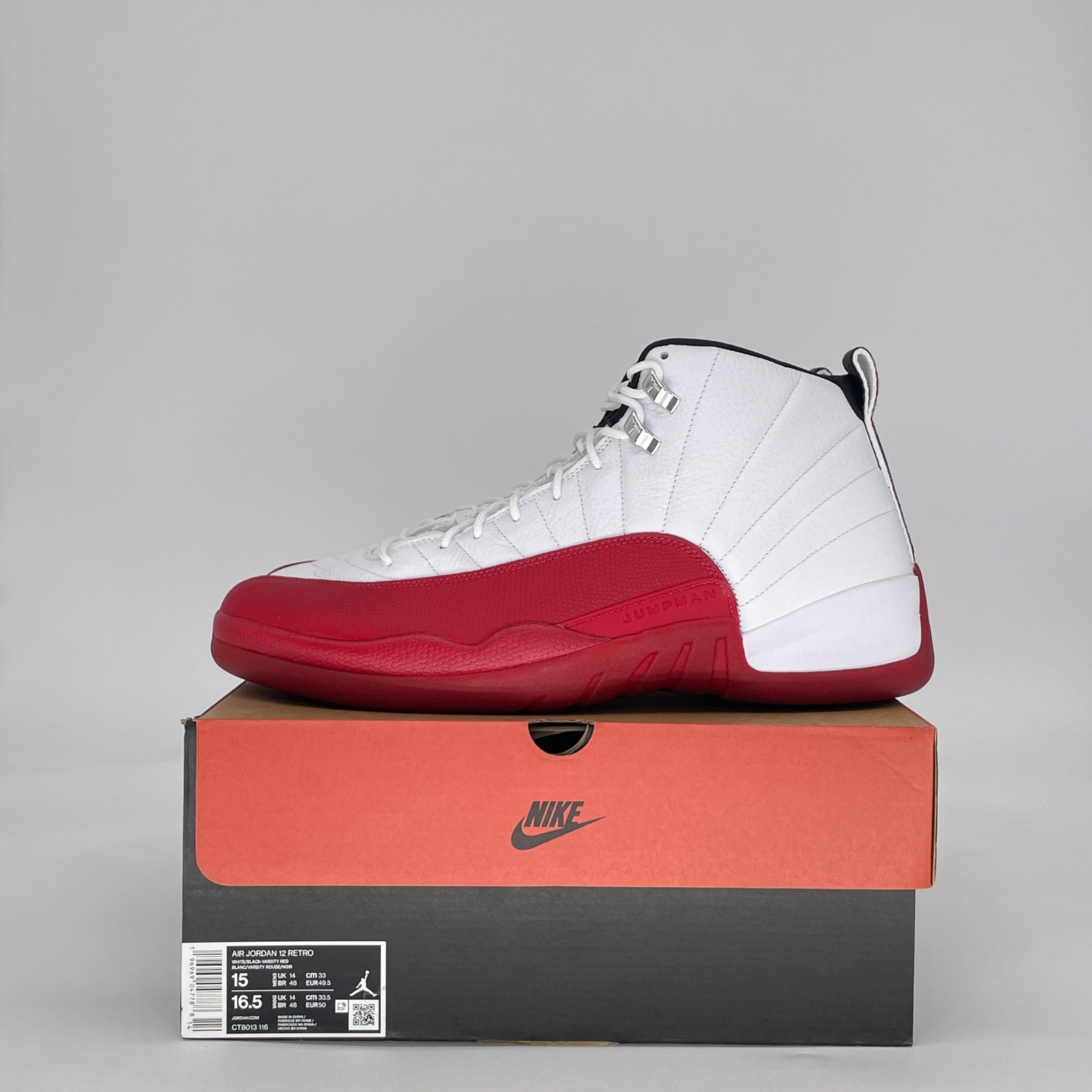 Size 15M/16.5W - Jordan 12 Retro Cherry (2023) CT8013-116 Size 15M/16.5W - Jordan 12 Retro Cherry (2023) CT8013-116
