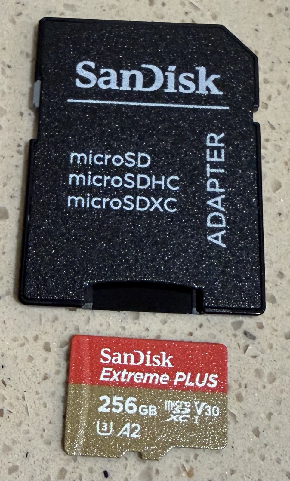 SanDisk 256GB Extreme microSDXC Memory Card and Cassette SanDisk 256GB Extreme microSDXC Memory Card and Cassette