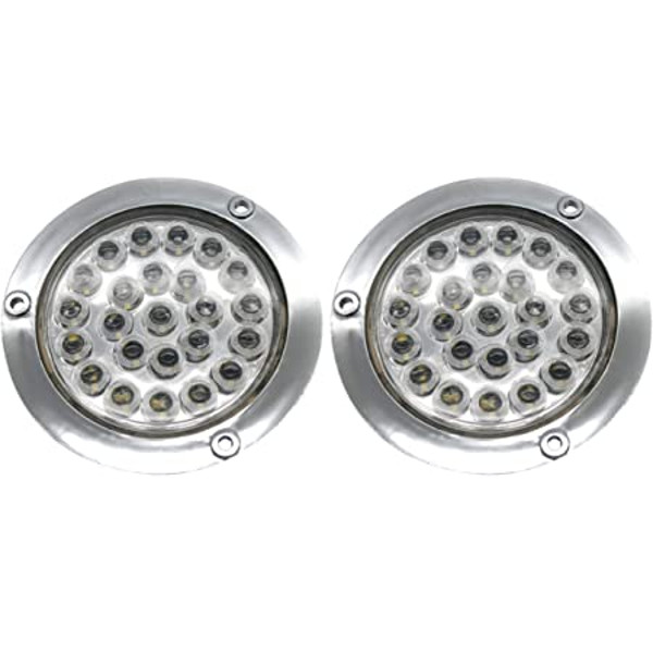 2pcs 24 led white 4 inch round backup reverse tail lamp lights for truck trailer 2pcs 24 led white 4 inch round backup reverse tail lamp lights for truck trailer