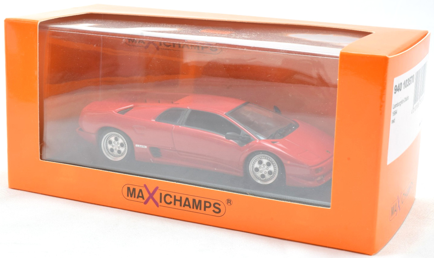 Minichamps Maxichamps 1994 Red Lamborghini Diablo 1:43 Scale Car 940103570 Minichamps Maxichamps 1994 Red Lamborghini Diablo 1:43 Scale Car 940103570