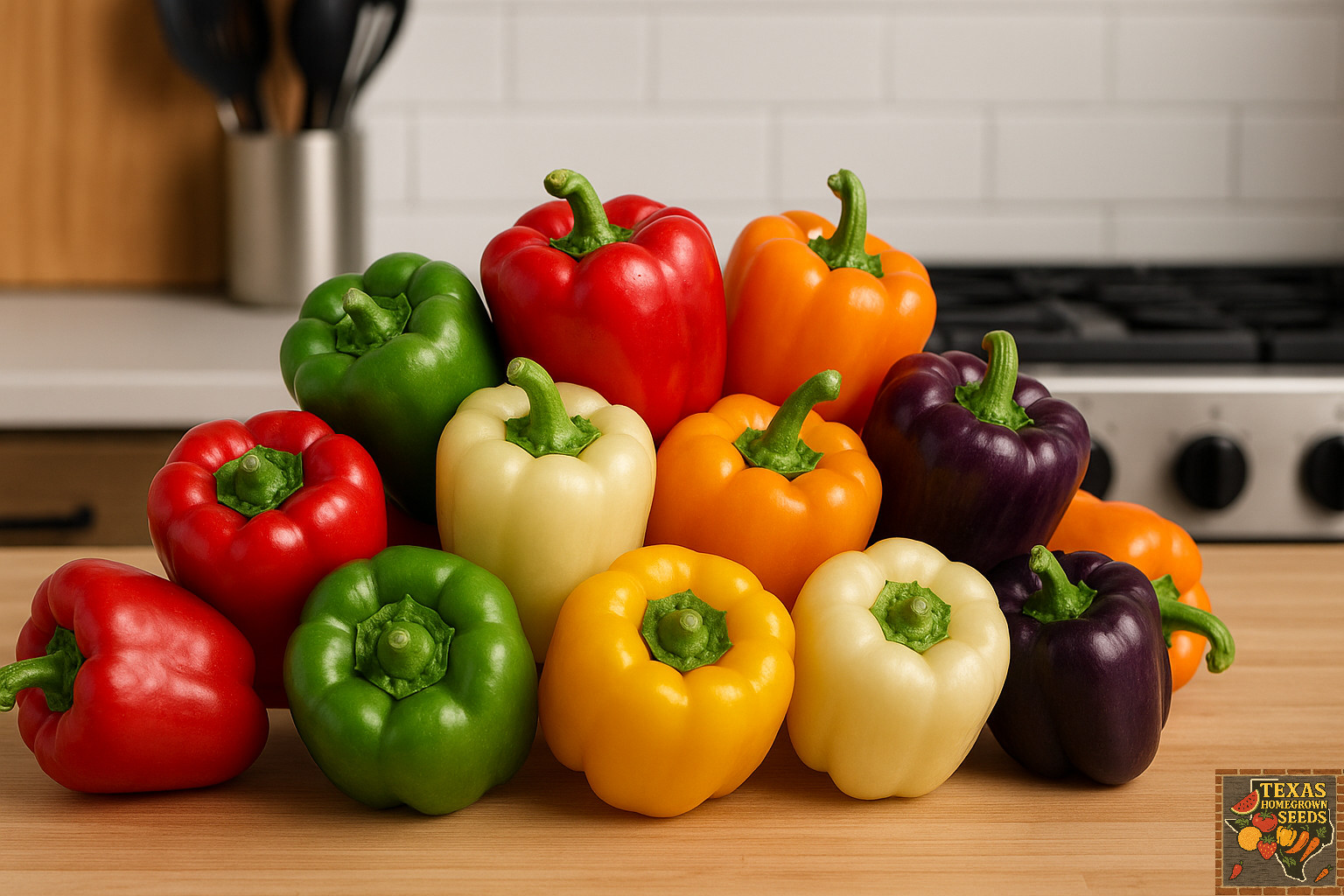 100 Heirloom Rainbow Mixed Bell Pepper Seeds - Large&Sweet - Every Bell Color