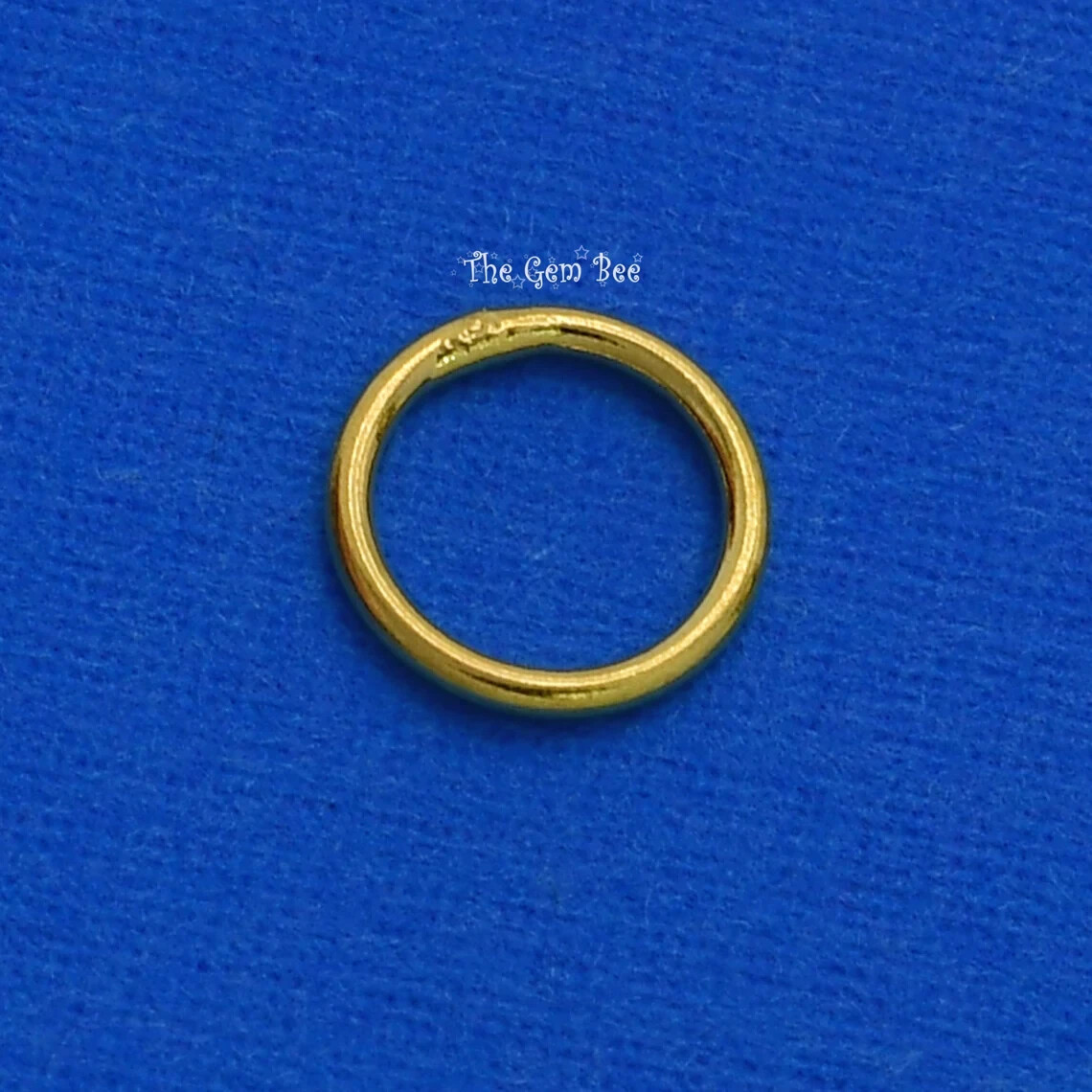 8MM 18 Gauge 14K Solid Yellow Gold Large Round CLOSED Jump O Ring Finding