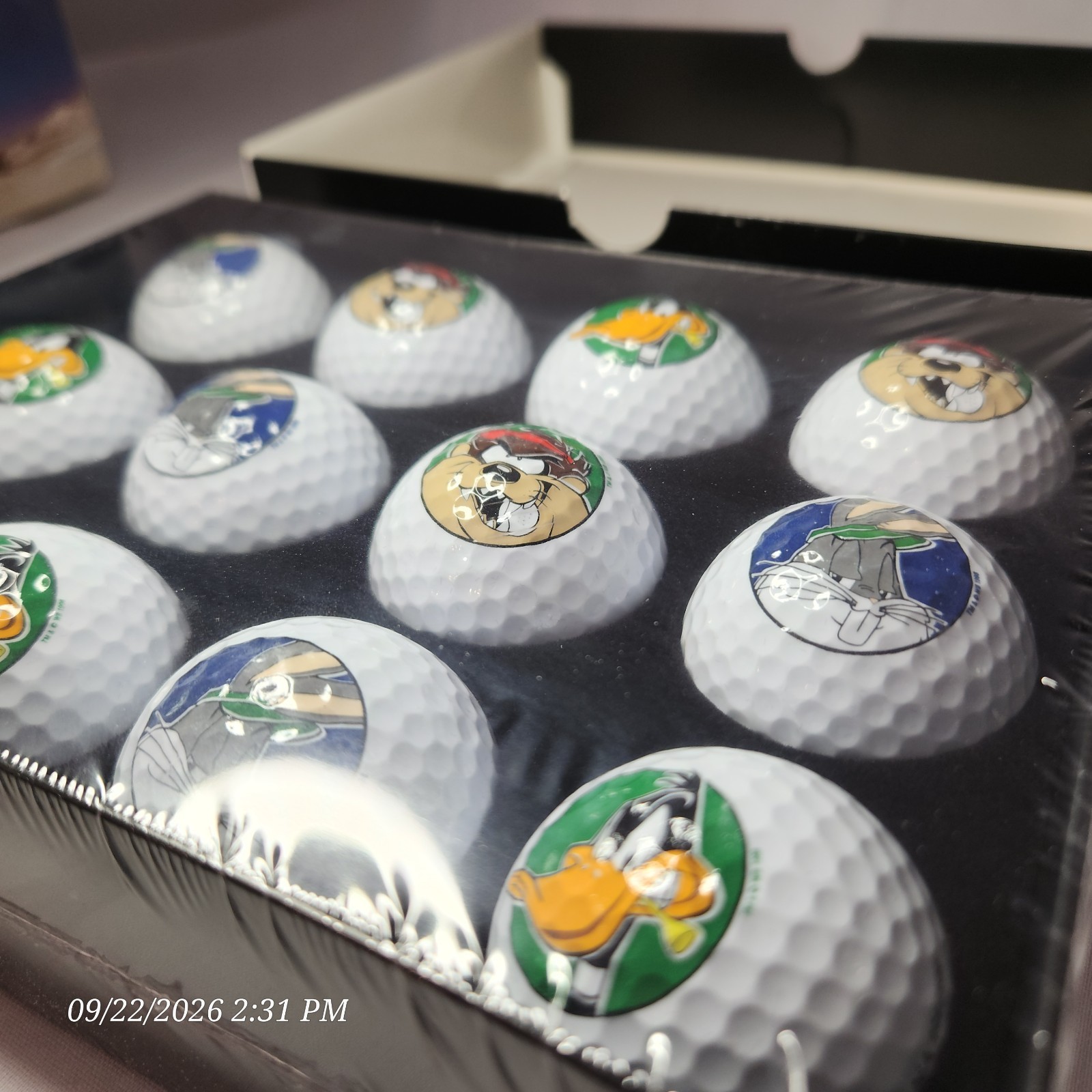 Vintage Warner Bros Studio Store Looney Tunes Golf Balls 12 Pack Sealed New 1998