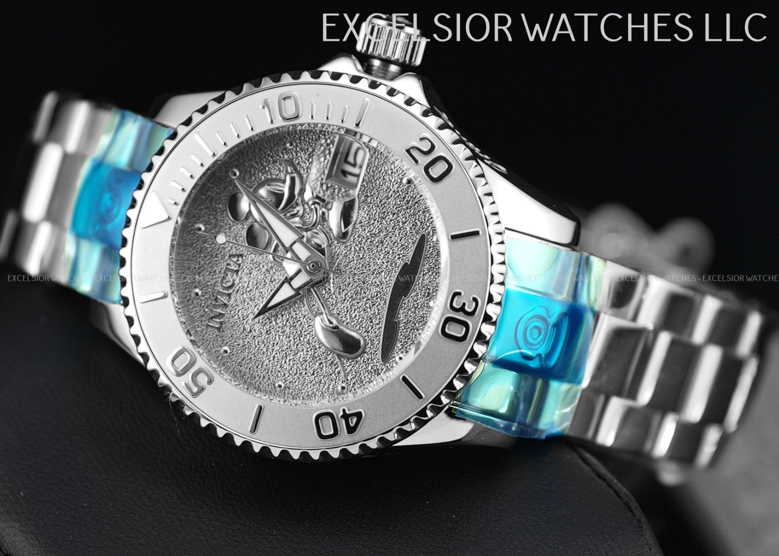 RARE Invicta Disney Women\'s 38mm GRAND DIVER NH35 Automatic Silver Dial SS Watch
