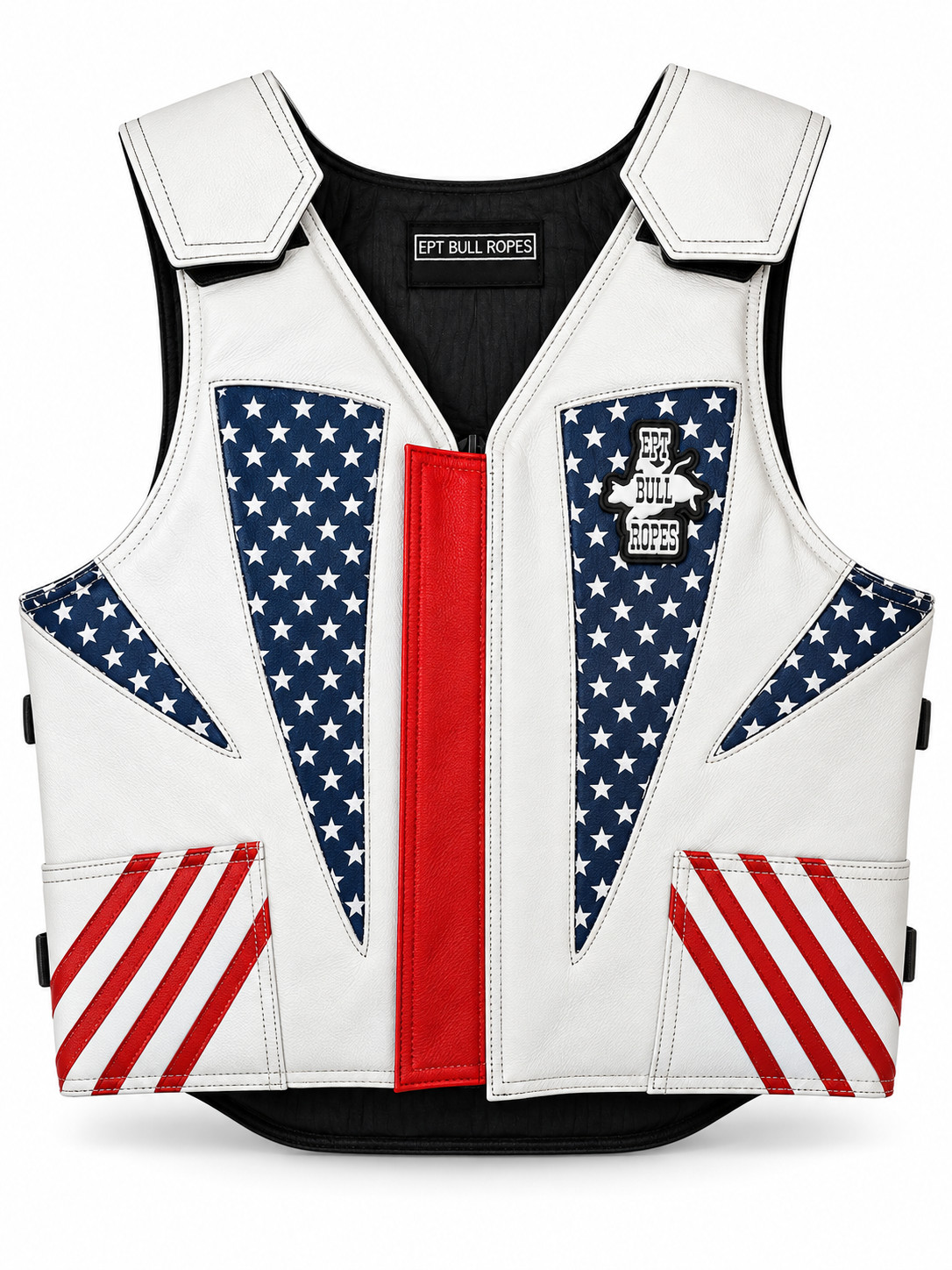 EPT Bull Riding Vest v3.0 Patriot Leather EPT Brand - Adult Sizes: Small - XL