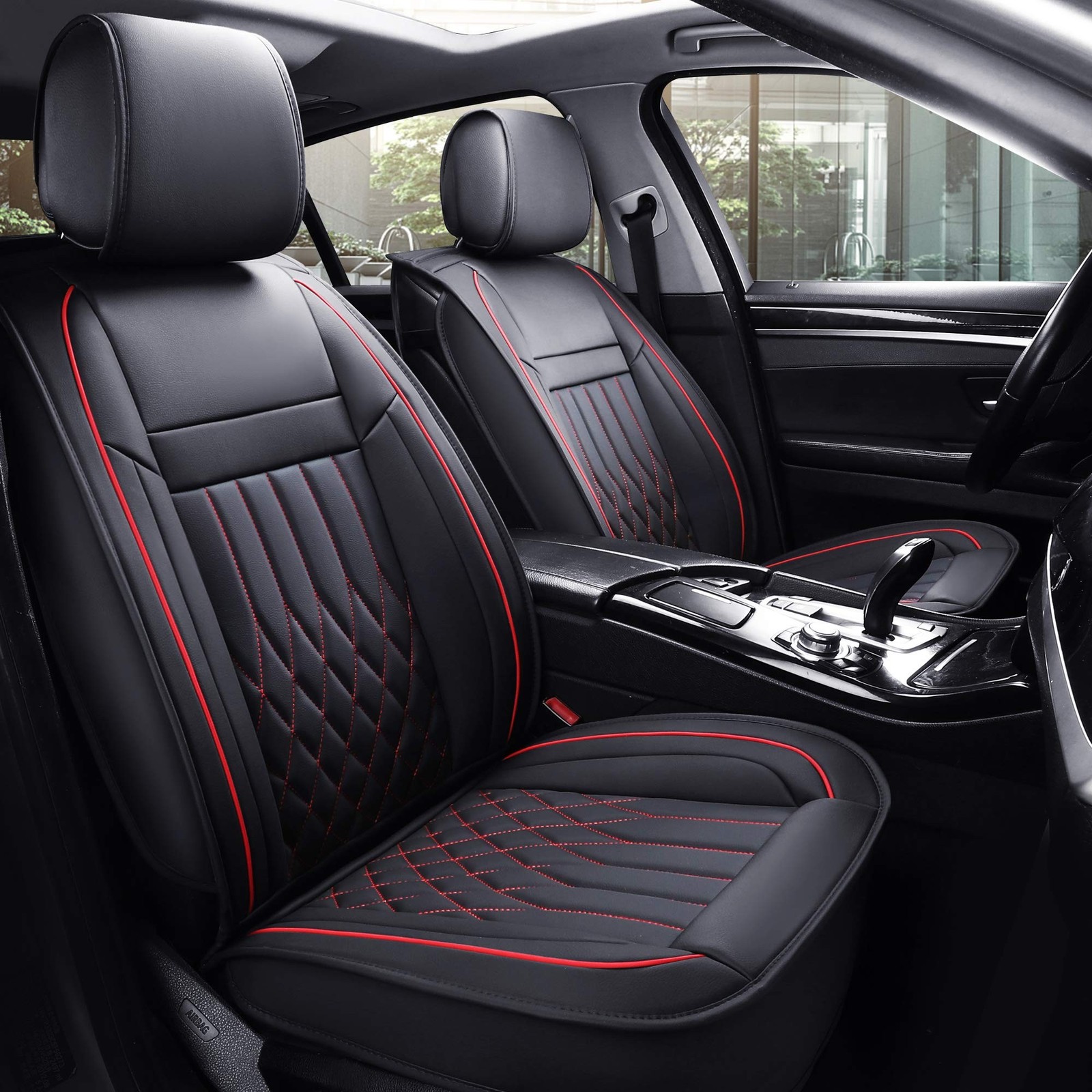 Aierxuan 5pcs Car Seat Covers Full Set with Waterproof Leather,Airbag Compati... Aierxuan 5pcs Car Seat Covers Full Set with Waterproof Leather,Airbag Compati...