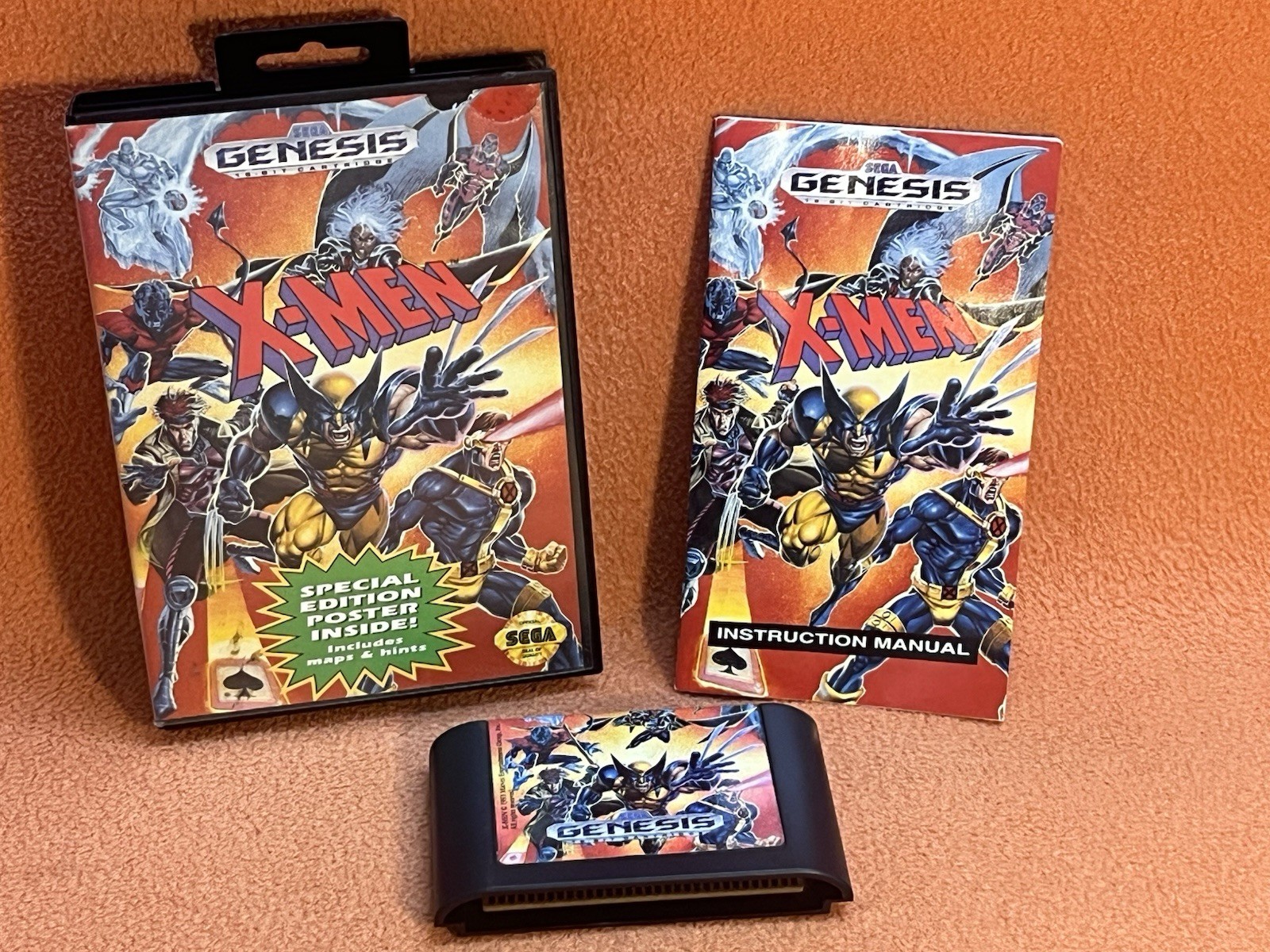 X-Men Sega Genesis Original Authentic Game Complete CIB Classic