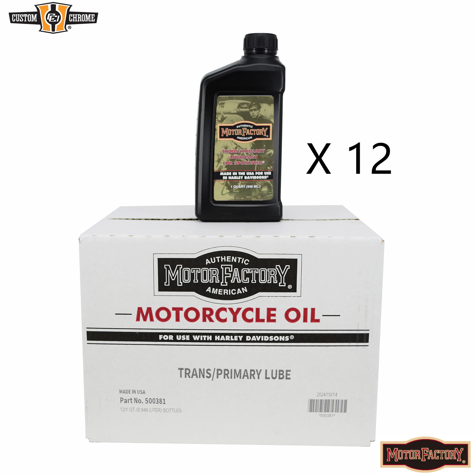 12x Motor Factory Gear and Chaincase Lube Fits For Harley Sportster Models