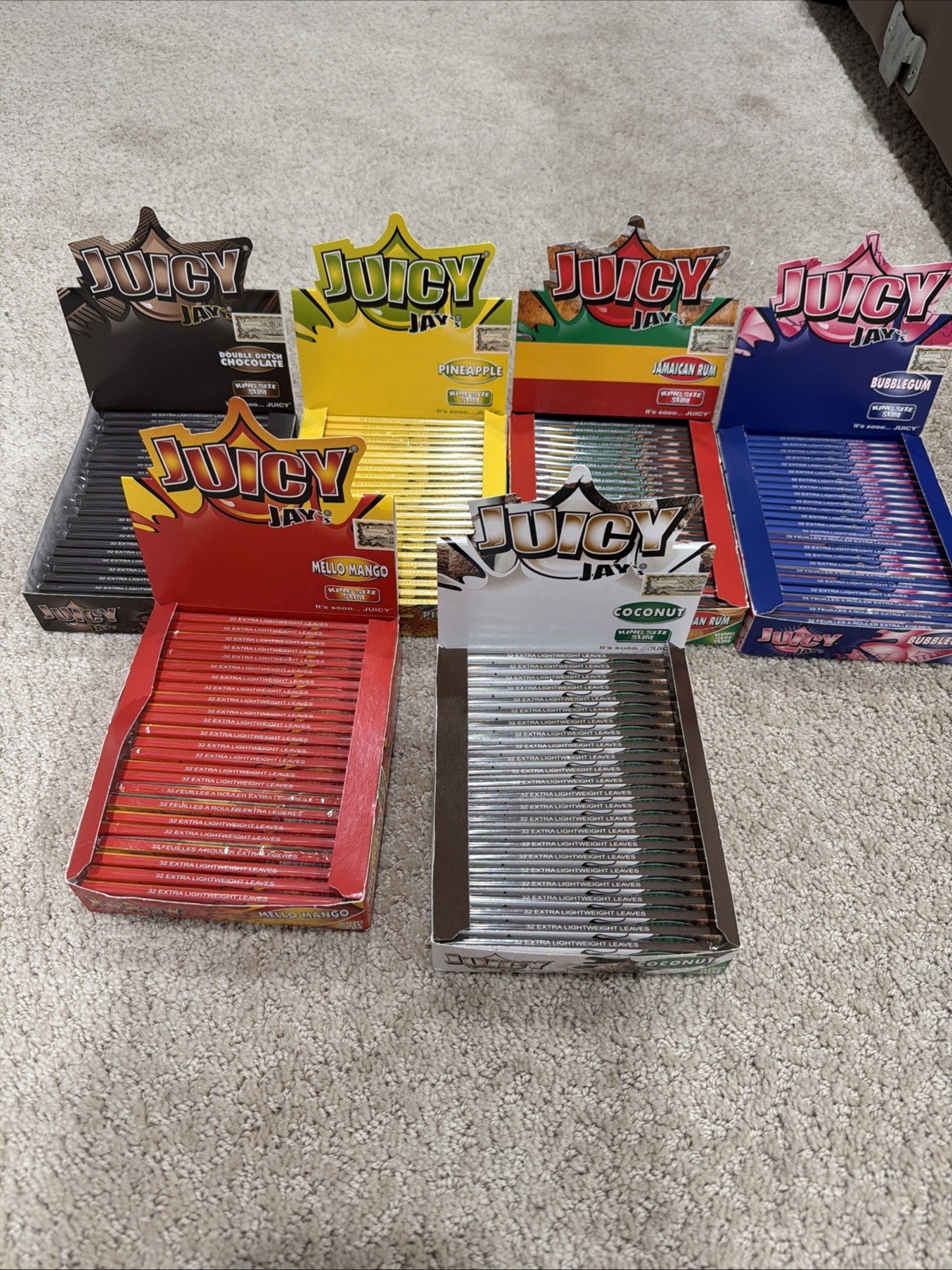 6x Juicy Jay's Rolling Papers Flavored KING SIZE Variety Bundle #4 FREE SHPN 6x Juicy Jay's Rolling Papers Flavored KING SIZE Variety Bundle #4 FREE SHPN