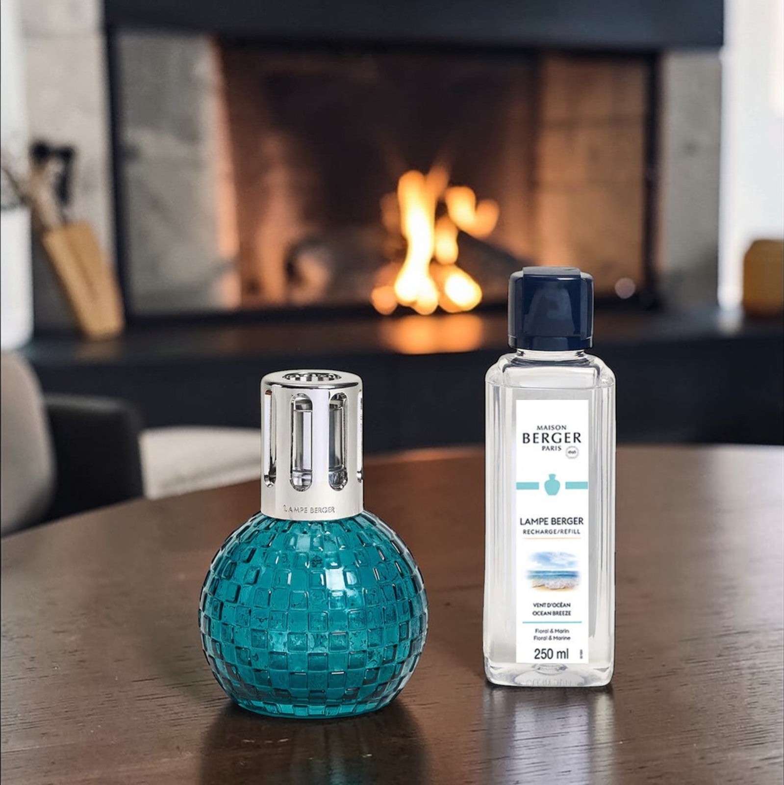 Maison Berger | Lampe Berger Disco Teal Lamp Gift Set with Ocean Breeze