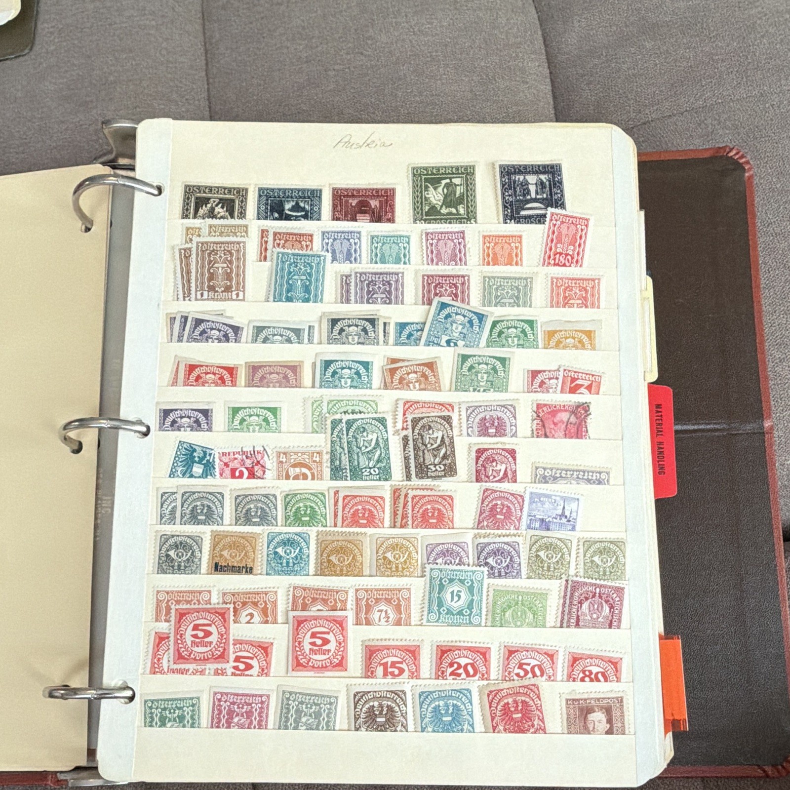 Austria Unused Stamps Album Page, Coats of Arms, 1 1/2-15 Multicolor Austria Unused Stamps Album Page, Coats of Arms, 1 1/2-15 Multicolor