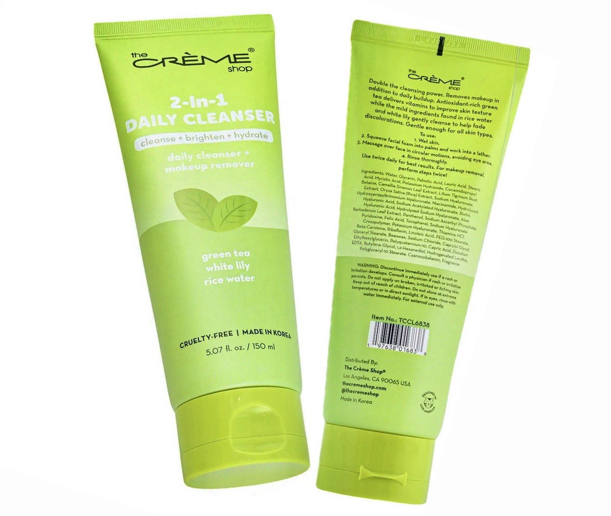 2 X The Crème Shop 2-1 Makeup Remover & Daily Cleanser 150ml 2 X The Crème Shop 2-1 Makeup Remover & Daily Cleanser 150ml