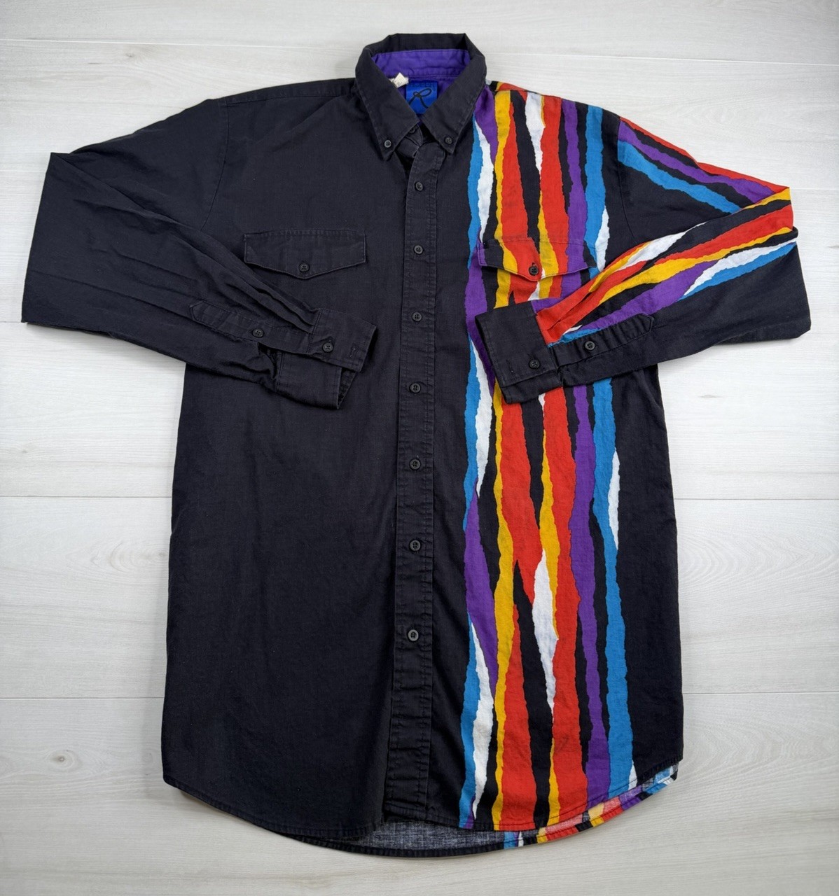 Vtg Roper Western Shirt Aztec Southwest Rodeo Cowboy 80s 90s USA Made Mens LT