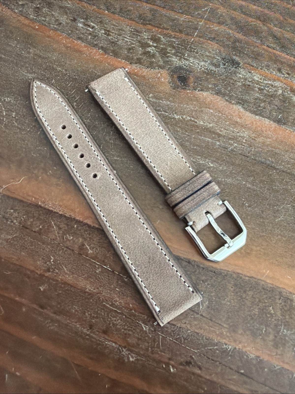 Atelier Romane 19mm Brown Leather Watch Strap
