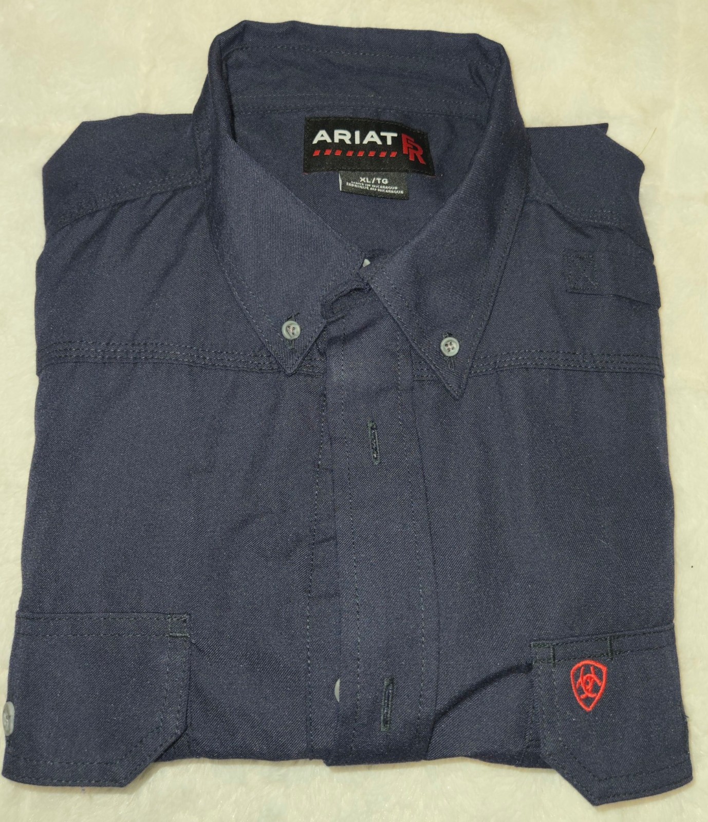 Ariat FR Work Shirts Mens XL Lot of 3 Navy Flame Resistant CAT 2 NFPA 2112