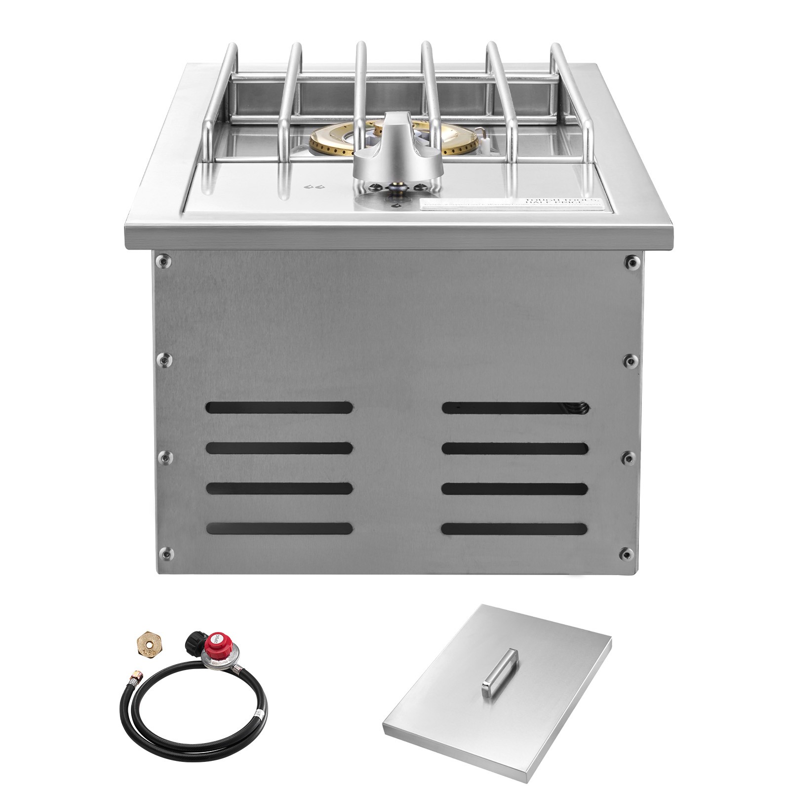 Uimoso Single Outdoor Grilling Side Burner, 15,000 BTU for Propane & Natural Gas