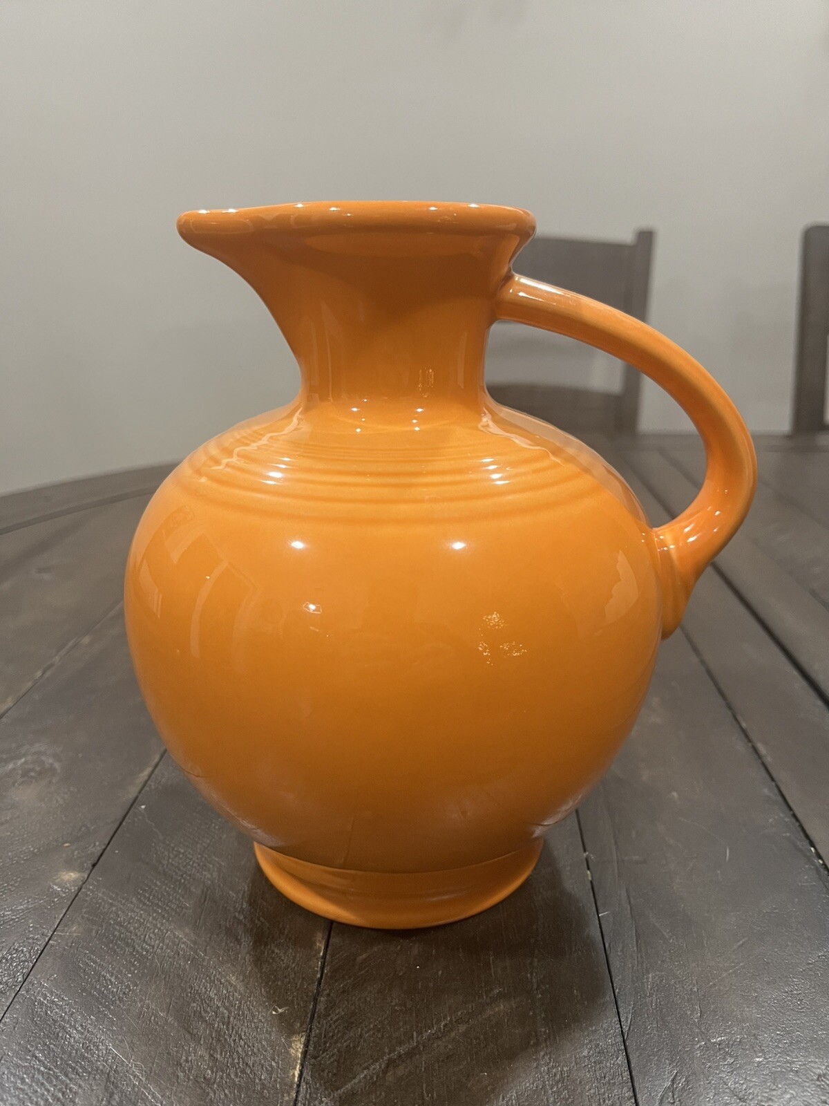 FIESTA Tangerine (ORANGE) Open CARAFE W/ HANDLE Pitcher Retired HLC USA