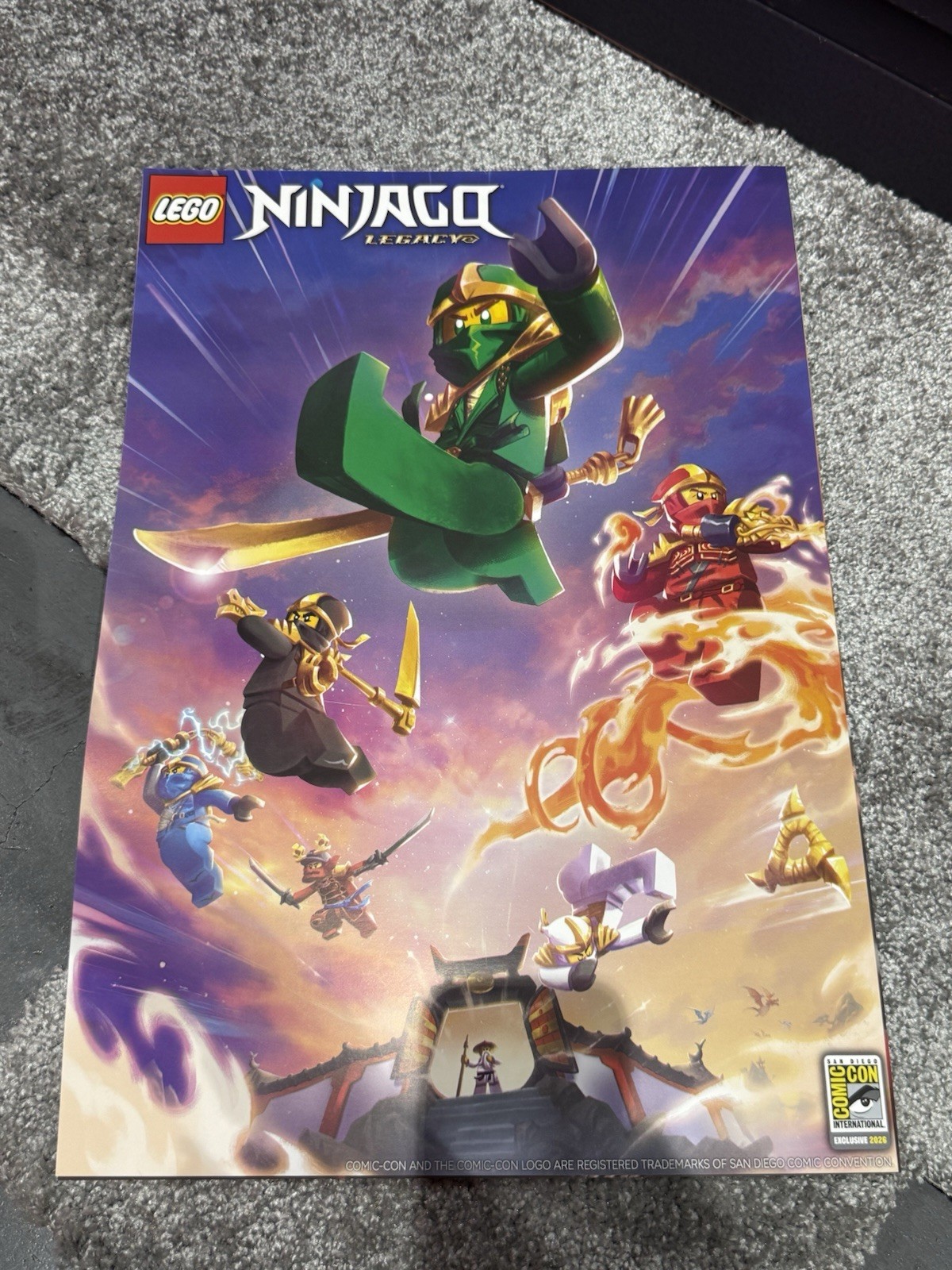 2026 SDCC COMIC CON EVENT EXCLUSIVE LEGO NINJAGO LEGACY POSTER