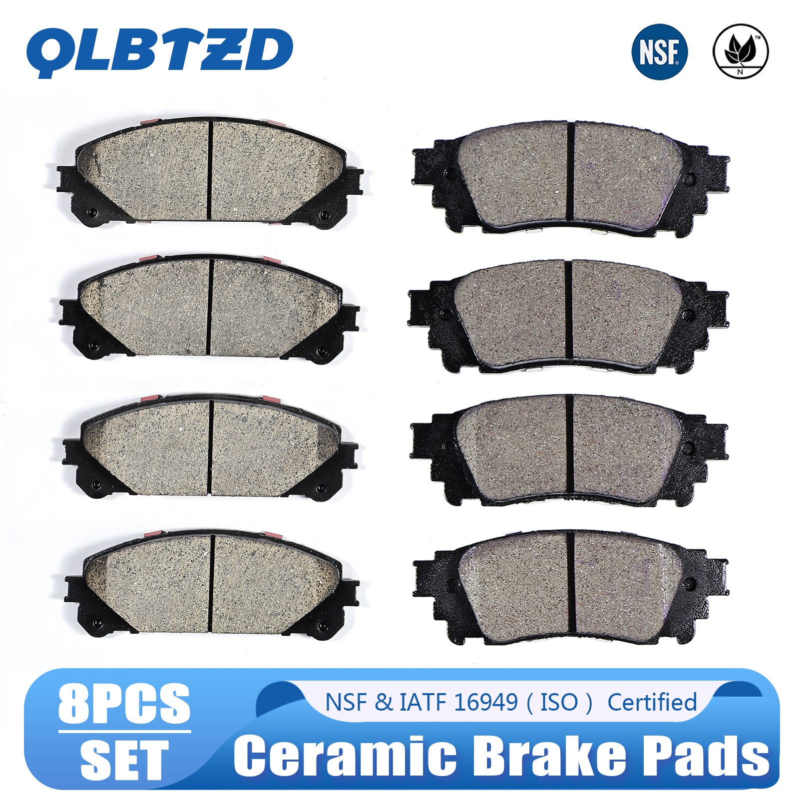 Front Rear Ceramic Brake Pads for 2015-2019 2020 2021 Lexus NX200t NX300 NX300h