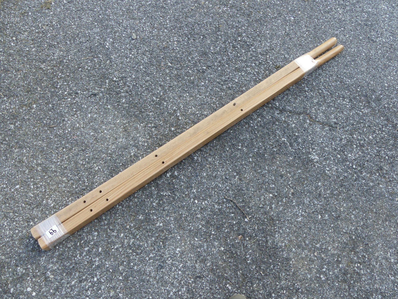 PAIR Wheelbarrow Handles - Red Oak Wood - NATURAL - 1¾ PAIR Wheelbarrow Handles - Red Oak Wood - NATURAL - 1¾