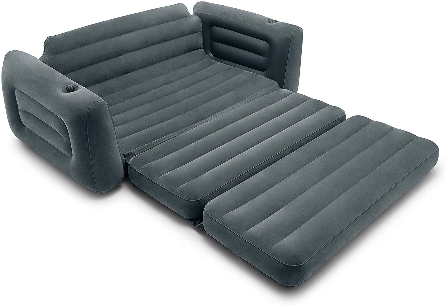 Queen Size Inflatable Couch Blow Up Sofa Camping Chair Lounge Easy Pull Out Bed