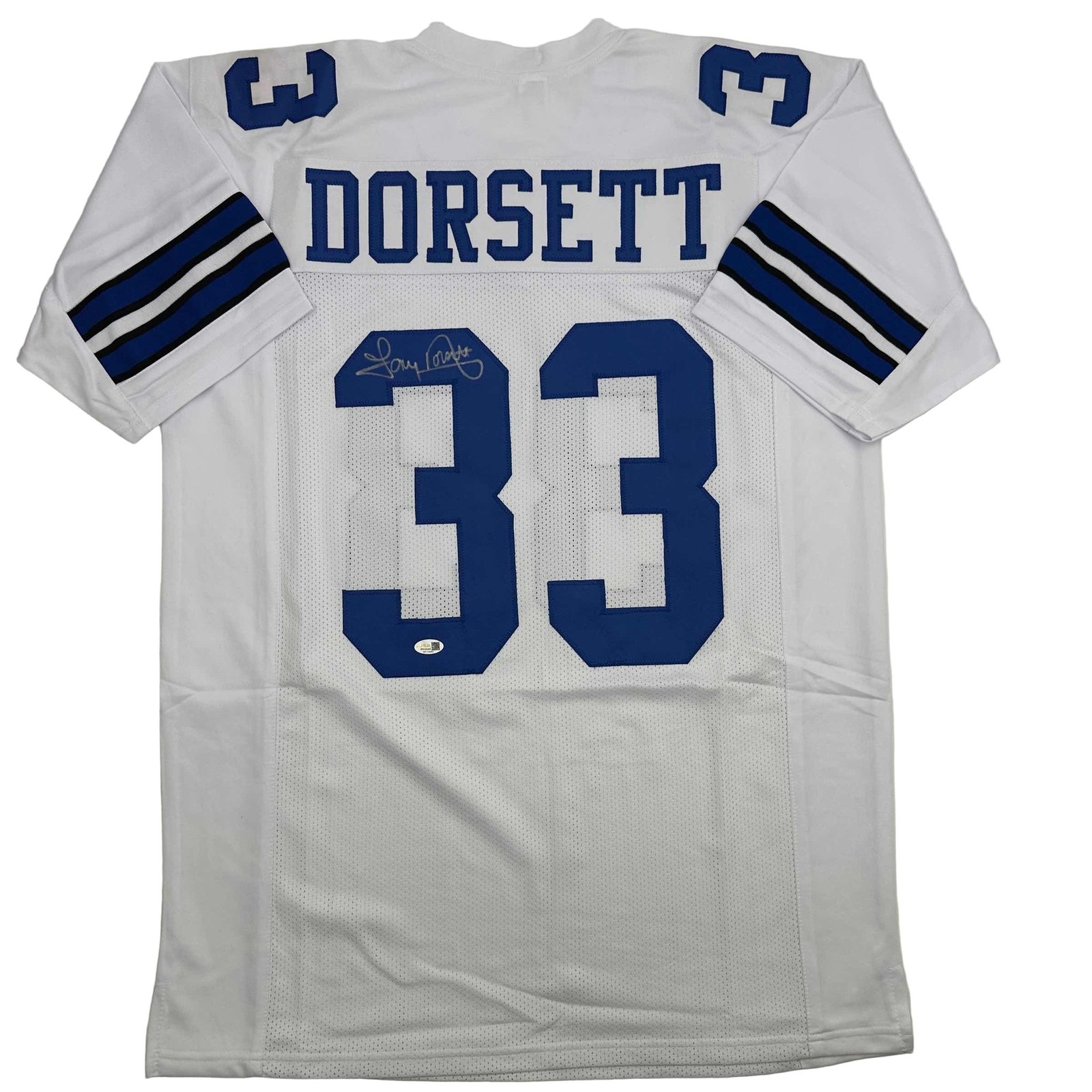 Autographed/Signed Tony Dorsett Dallas White Football Jersey JSA COA Autographed/Signed Tony Dorsett Dallas White Football Jersey JSA COA
