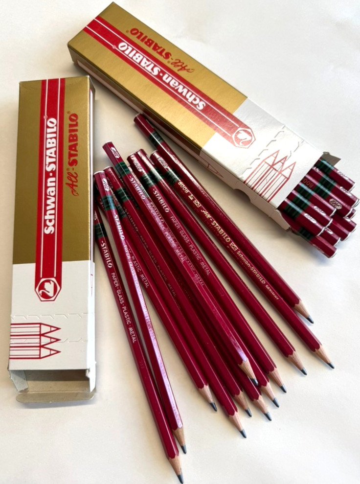 Vtg Lot of 2 Box Schwan STABILO Pencils 8008 Graphite, 2 dozen - New