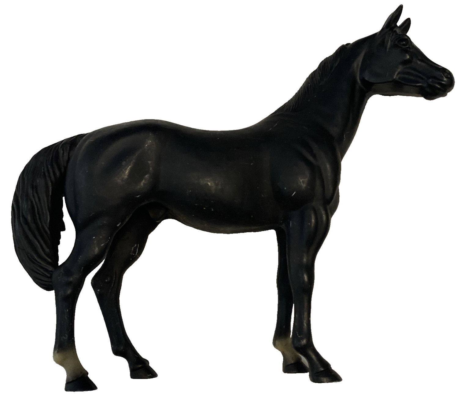 BLUE BOX-Blue Ribbon Ranch Black Quarter Horse Plastic Model Horse-10\