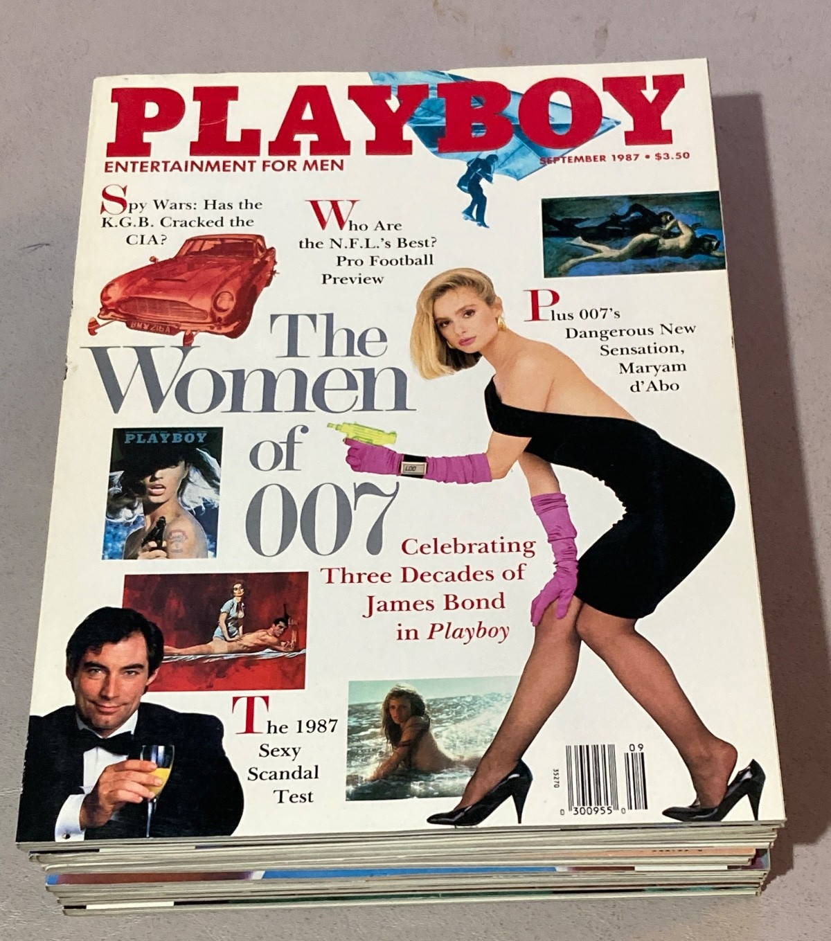 Vintage 1987 Playboy Lot 9 Issues Beastie Boys James Bond Brigitte Nielsen w/CFs